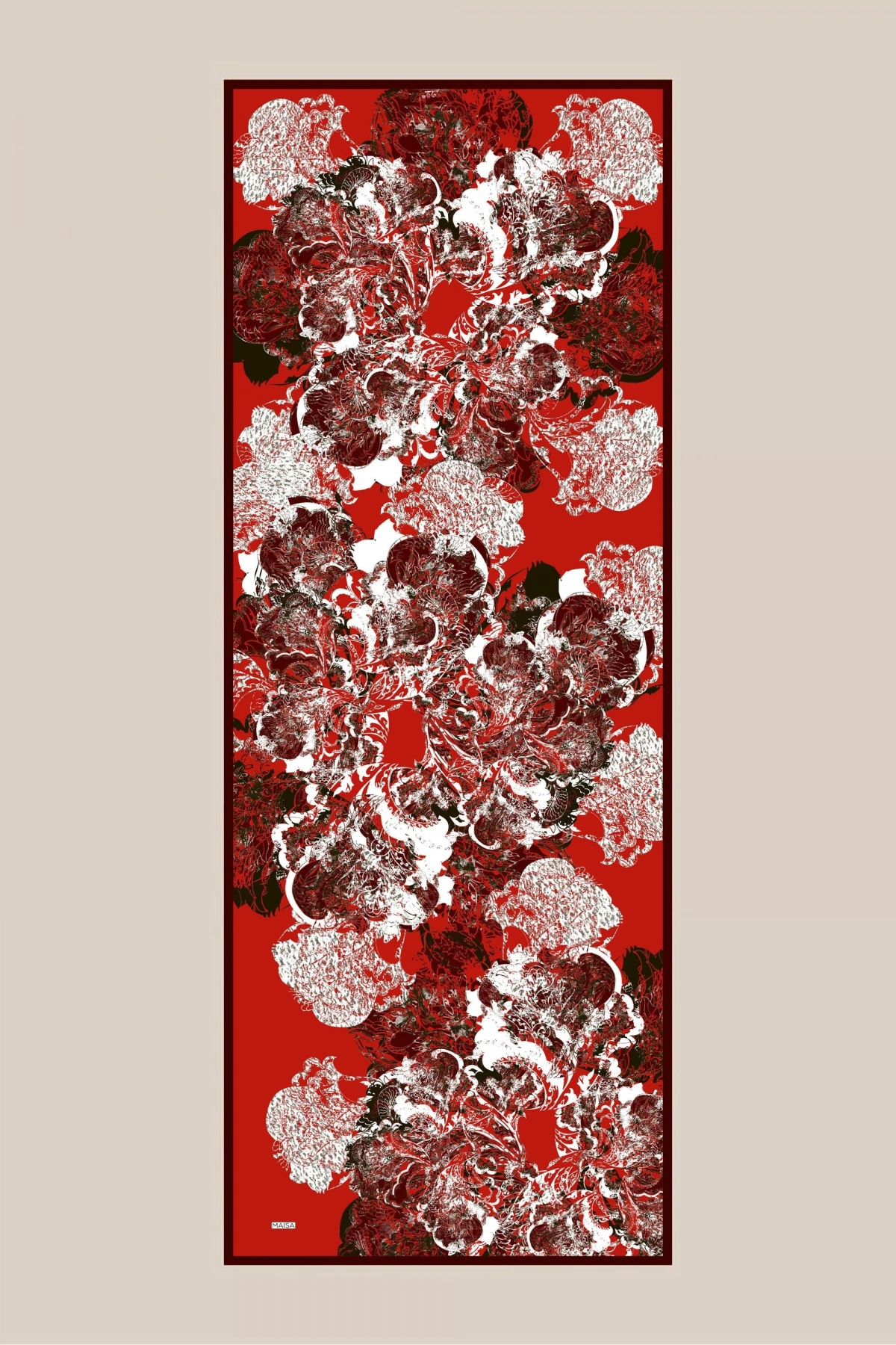 Maisa TUVANA PAMUK İPEK ŞAL 70*190 CM - KIRMIZI