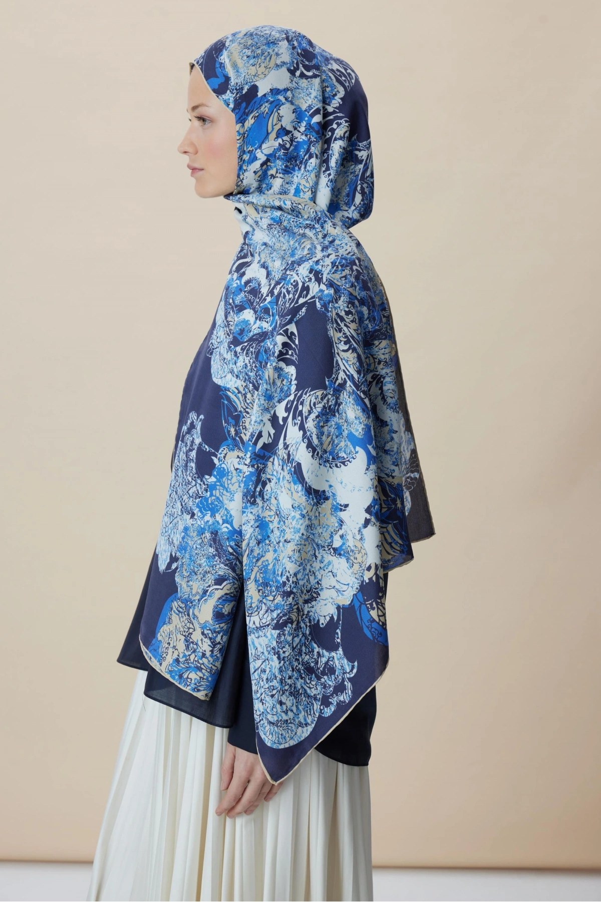 Maisa TUVANA PAMUK İPEK ŞAL 70*190 CM - MAVİ