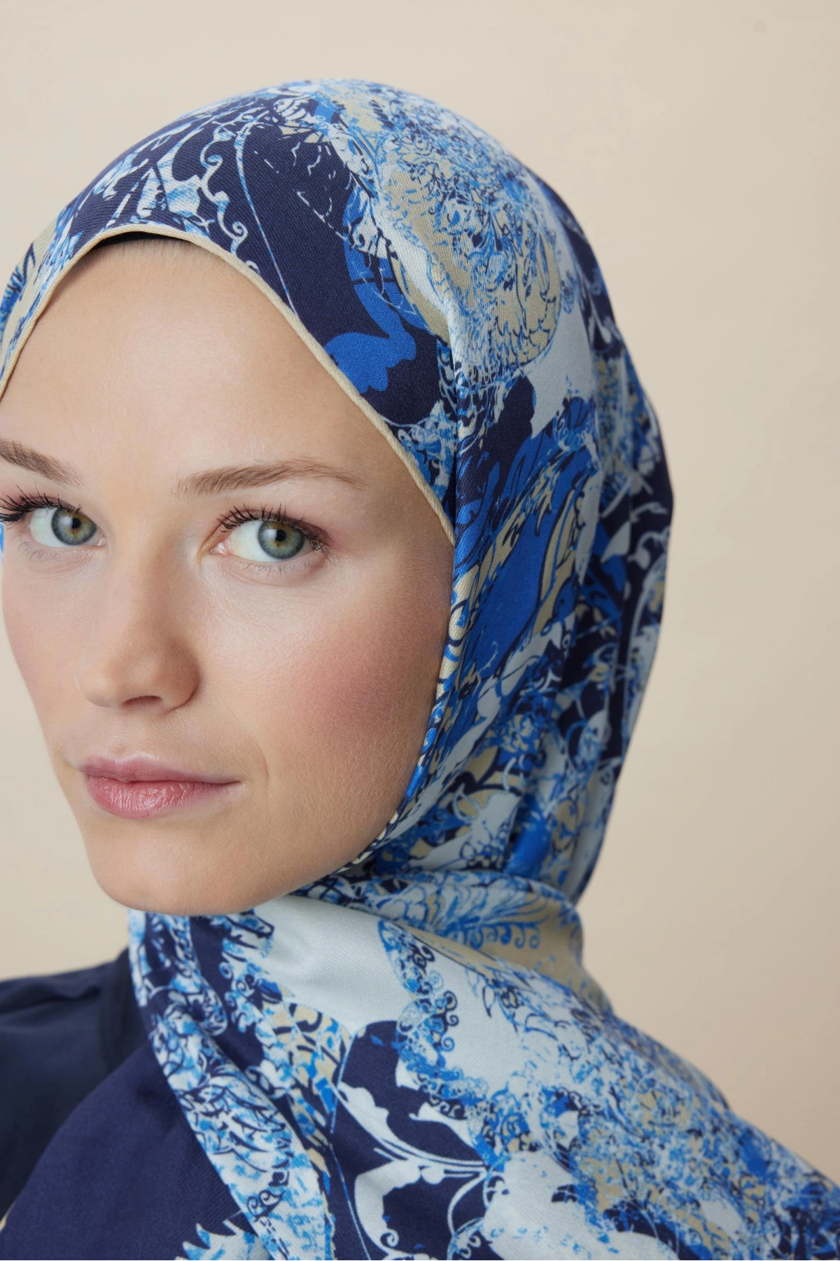 Maisa TUVANA PAMUK İPEK ŞAL 70*190 CM - MAVİ