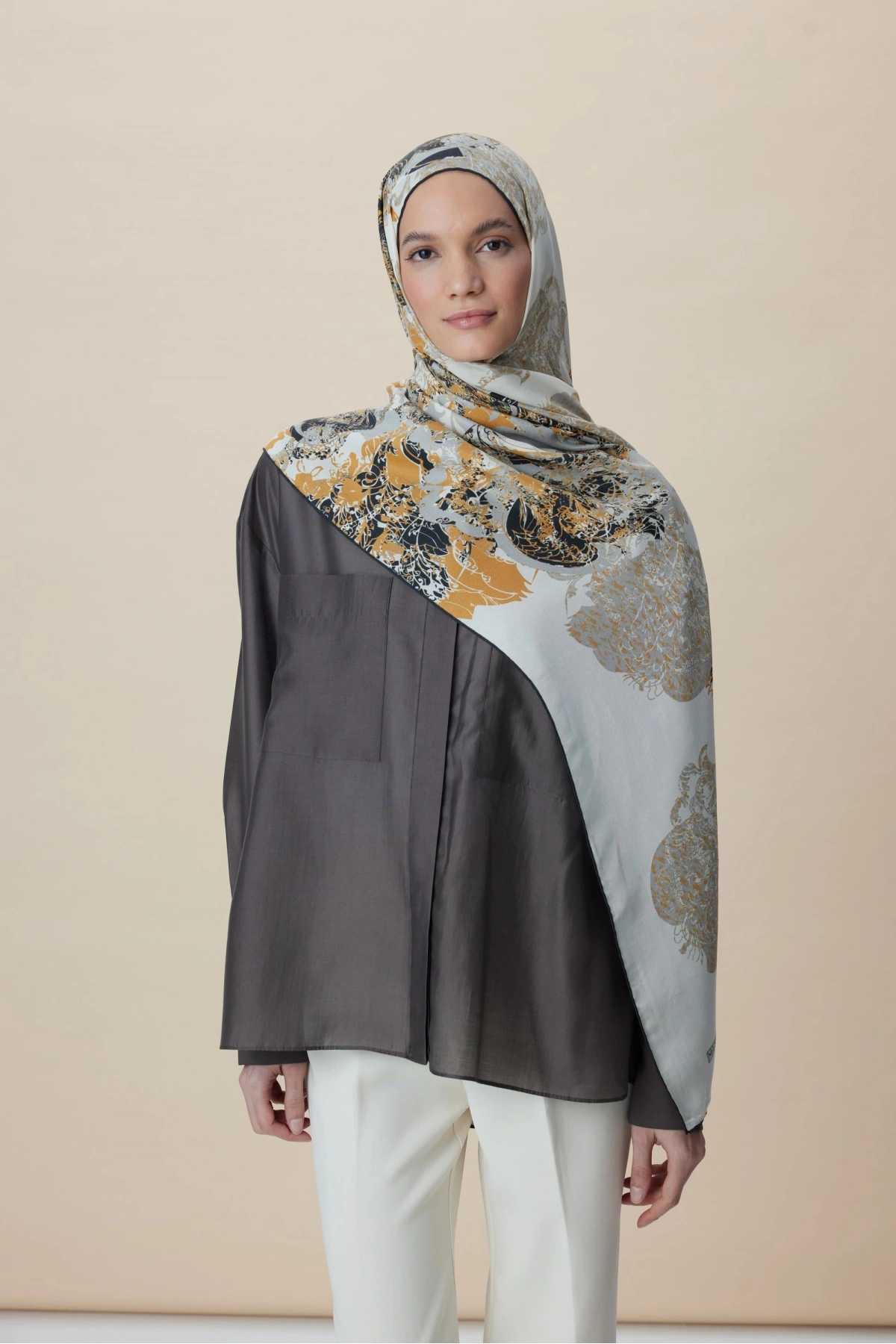 Maisa TUVANA PAMUK İPEK ŞAL 70*190 CM - TABA