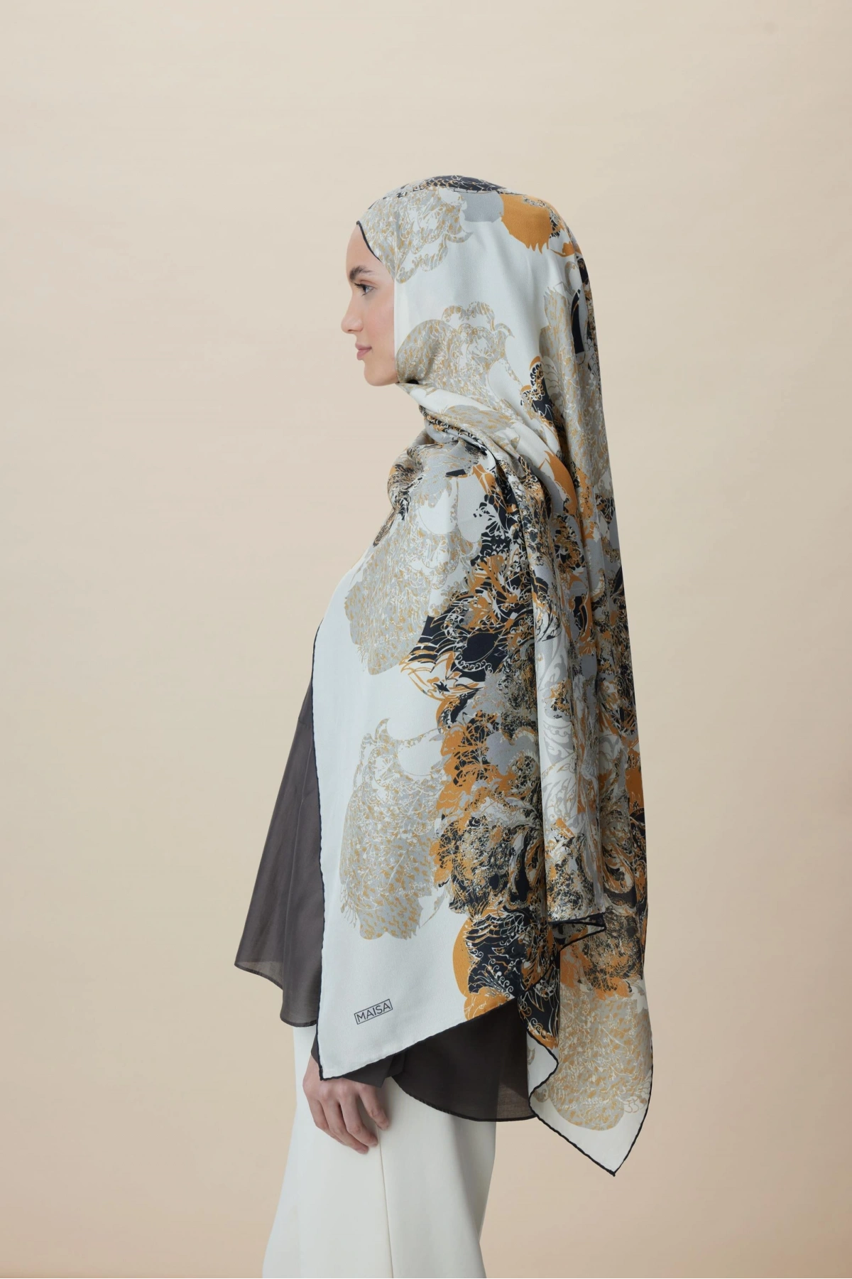 Maisa TUVANA PAMUK İPEK ŞAL 70*190 CM - TABA