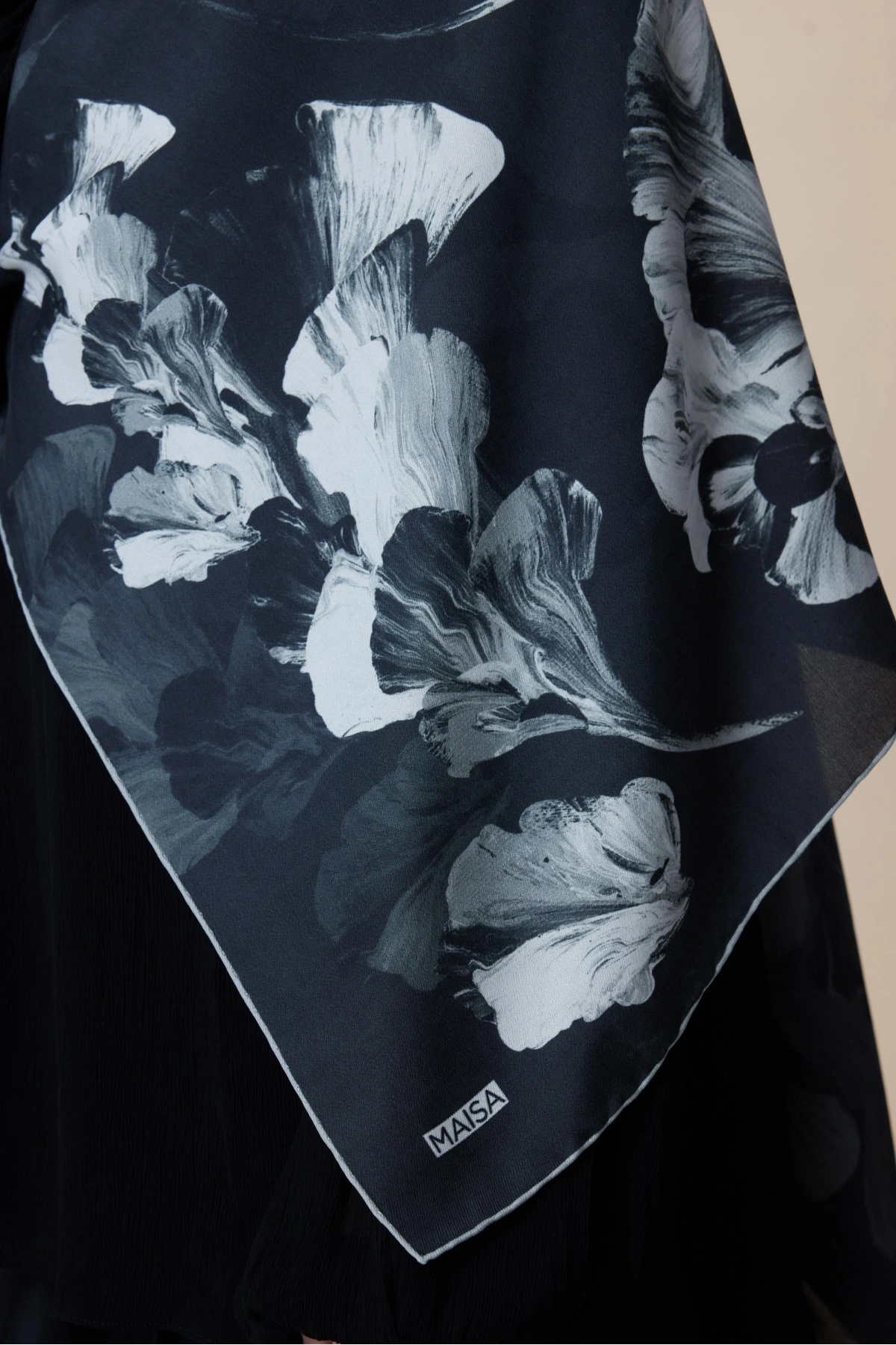 Maisa AKVA PAMUK İPEK ŞAL 70*190 CM - ANTRASİT