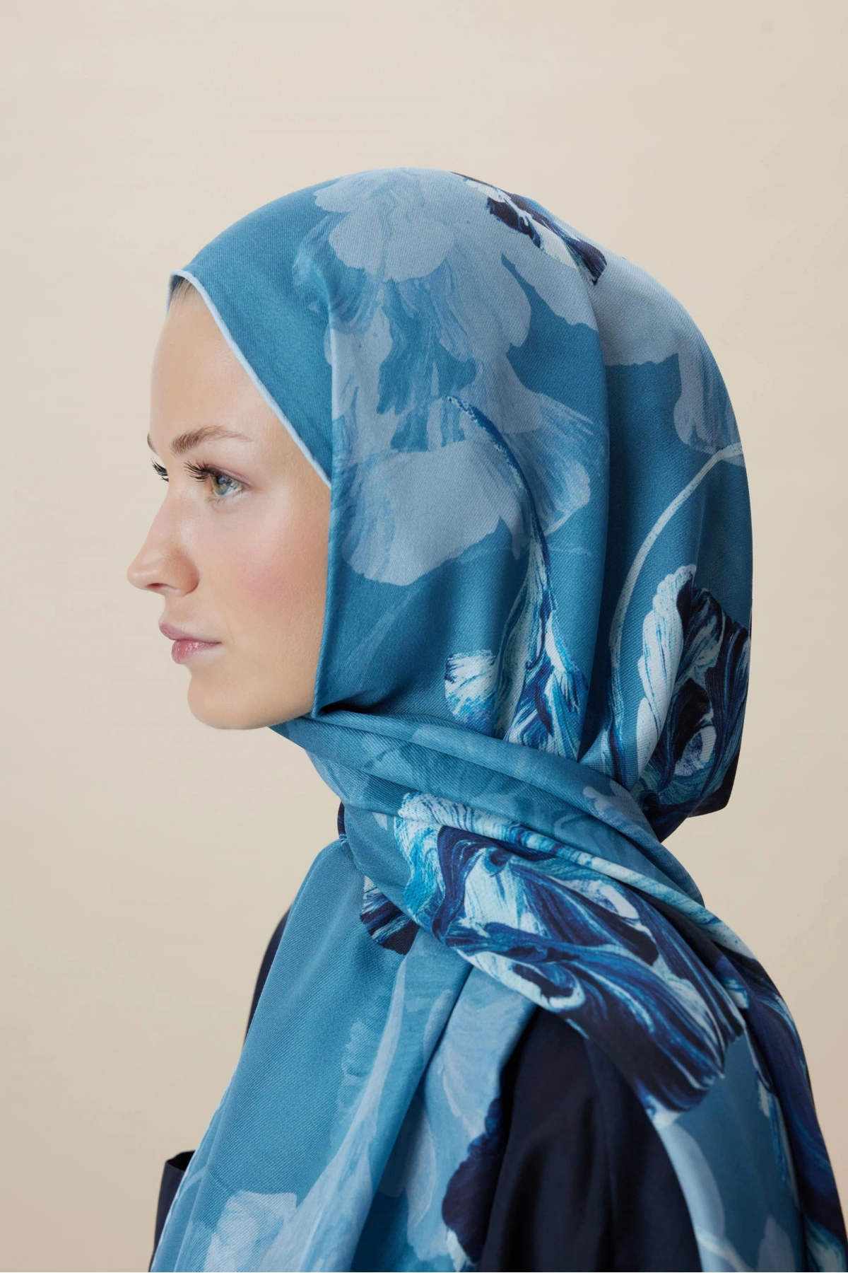 Maisa AKVA PAMUK İPEK ŞAL 70*190 CM - DENİM