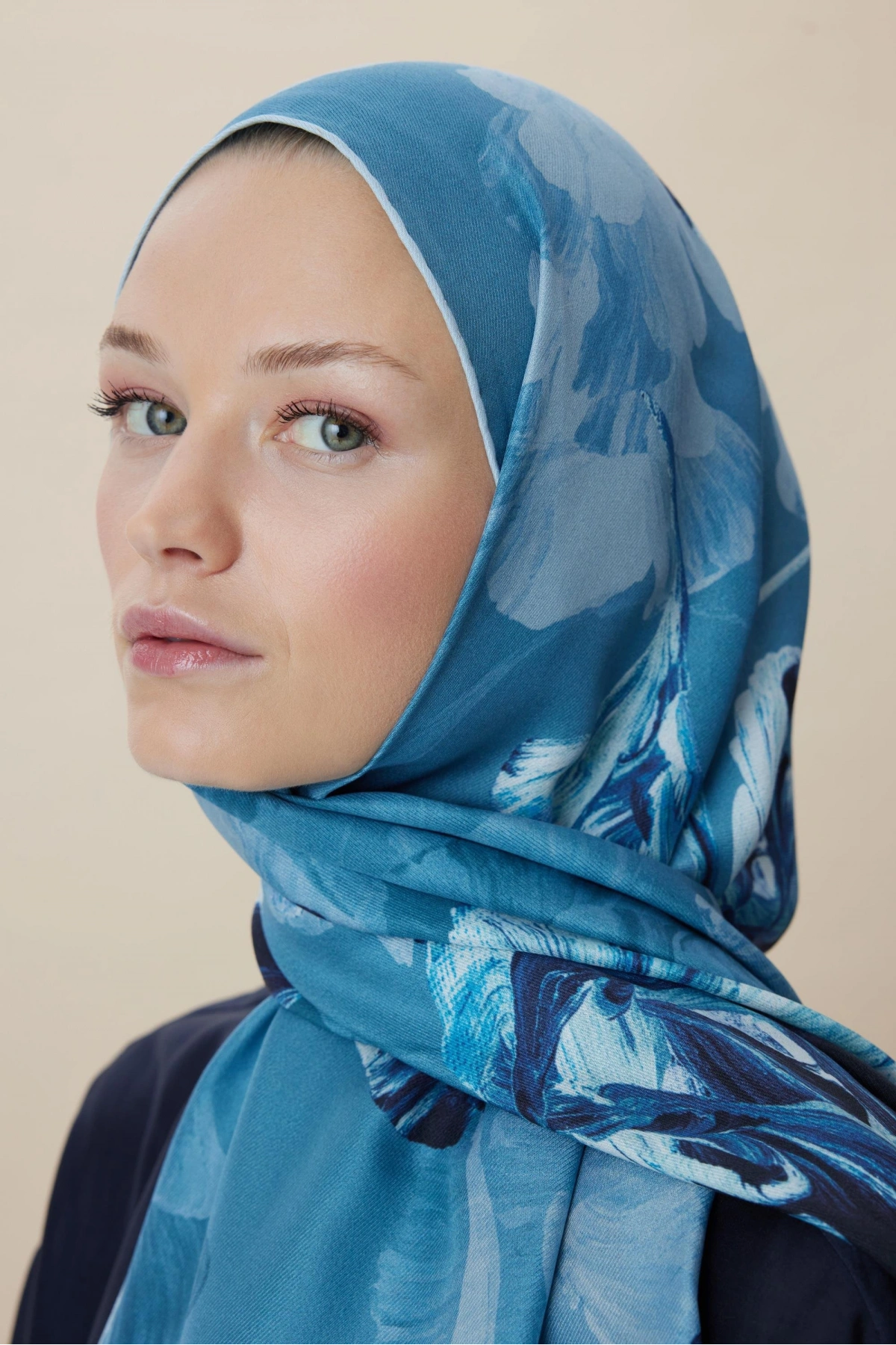 Maisa AKVA PAMUK İPEK ŞAL 70*190 CM - DENİM