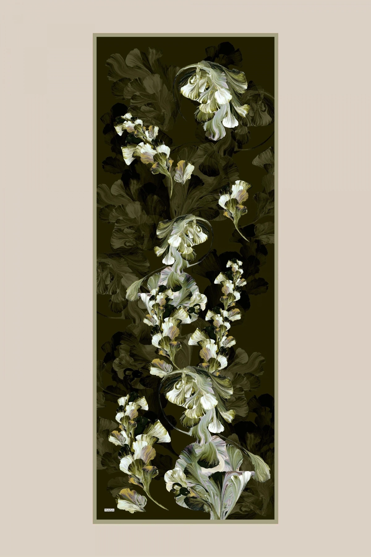 Maisa AKVA PAMUK İPEK ŞAL 70*190 CM - KOYU YEŞİL