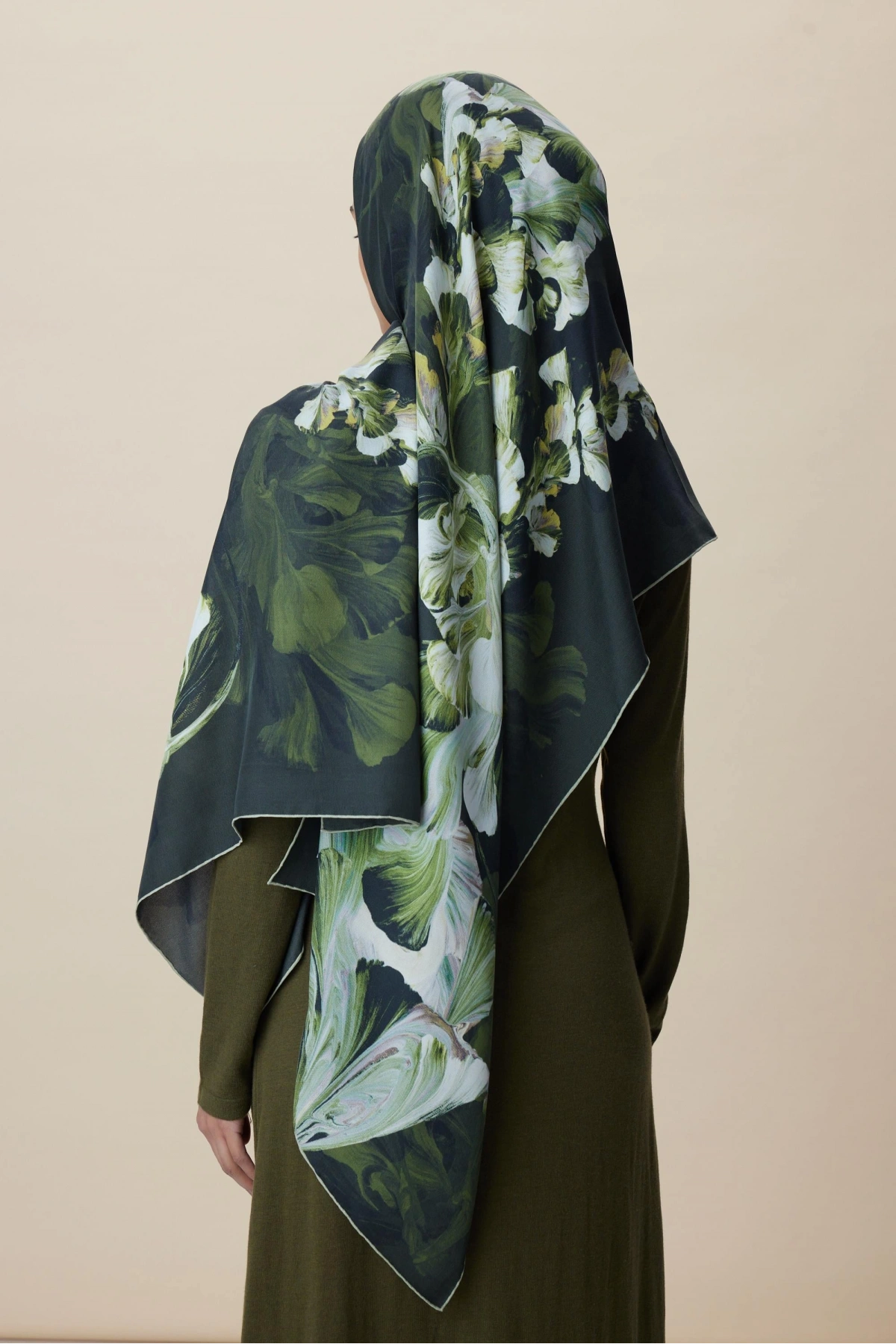 Maisa AKVA PAMUK İPEK ŞAL 70*190 CM - KOYU YEŞİL