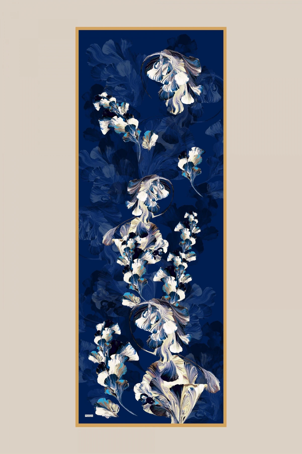 Maisa AKVA PAMUK İPEK ŞAL 70*190 CM - MAVİ