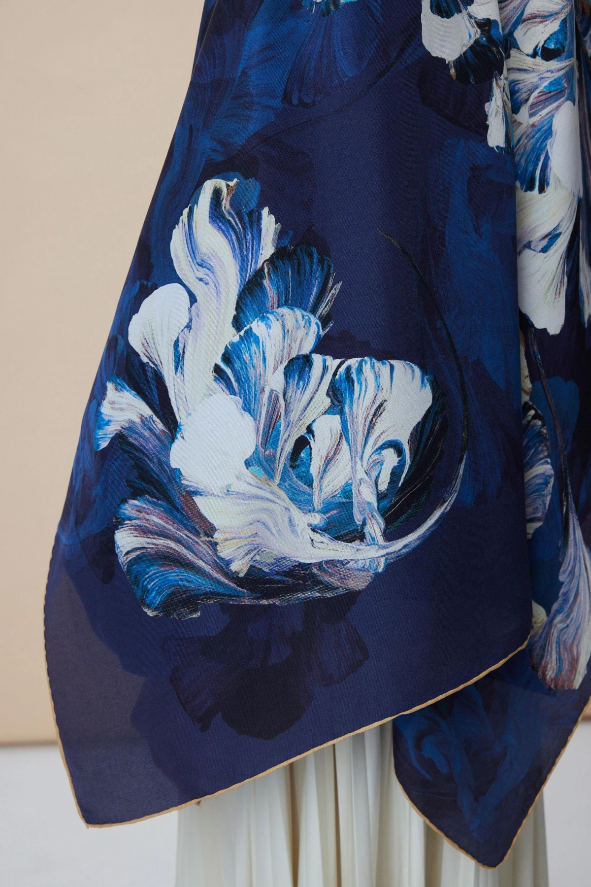 Maisa AKVA PAMUK İPEK ŞAL 70*190 CM - MAVİ