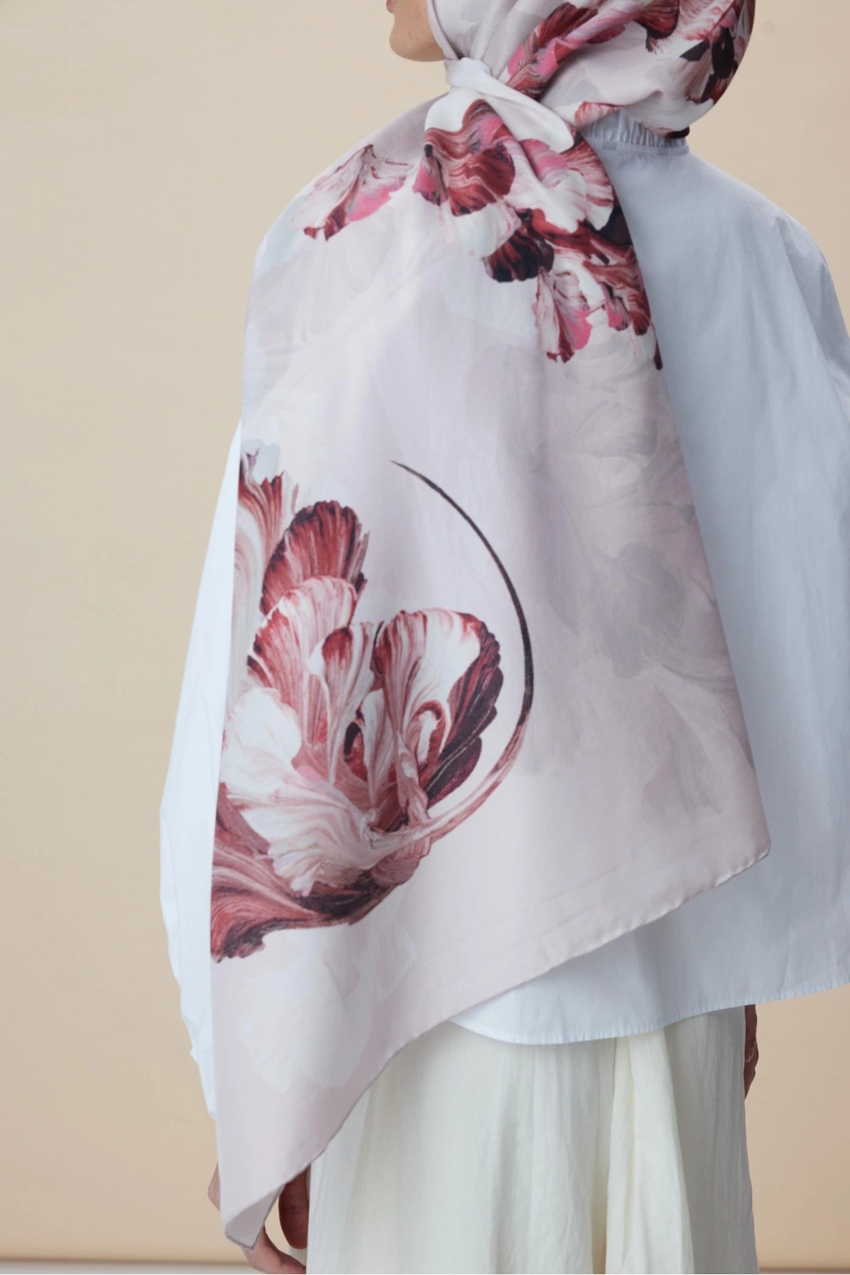 Maisa AKVA PAMUK İPEK ŞAL 70*190 CM - PUDRA PEMBE