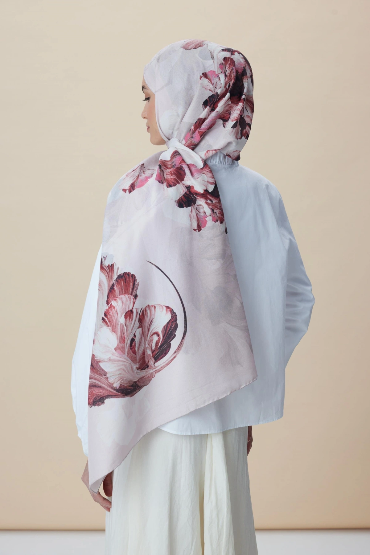 Maisa AKVA PAMUK İPEK ŞAL 70*190 CM - PUDRA PEMBE