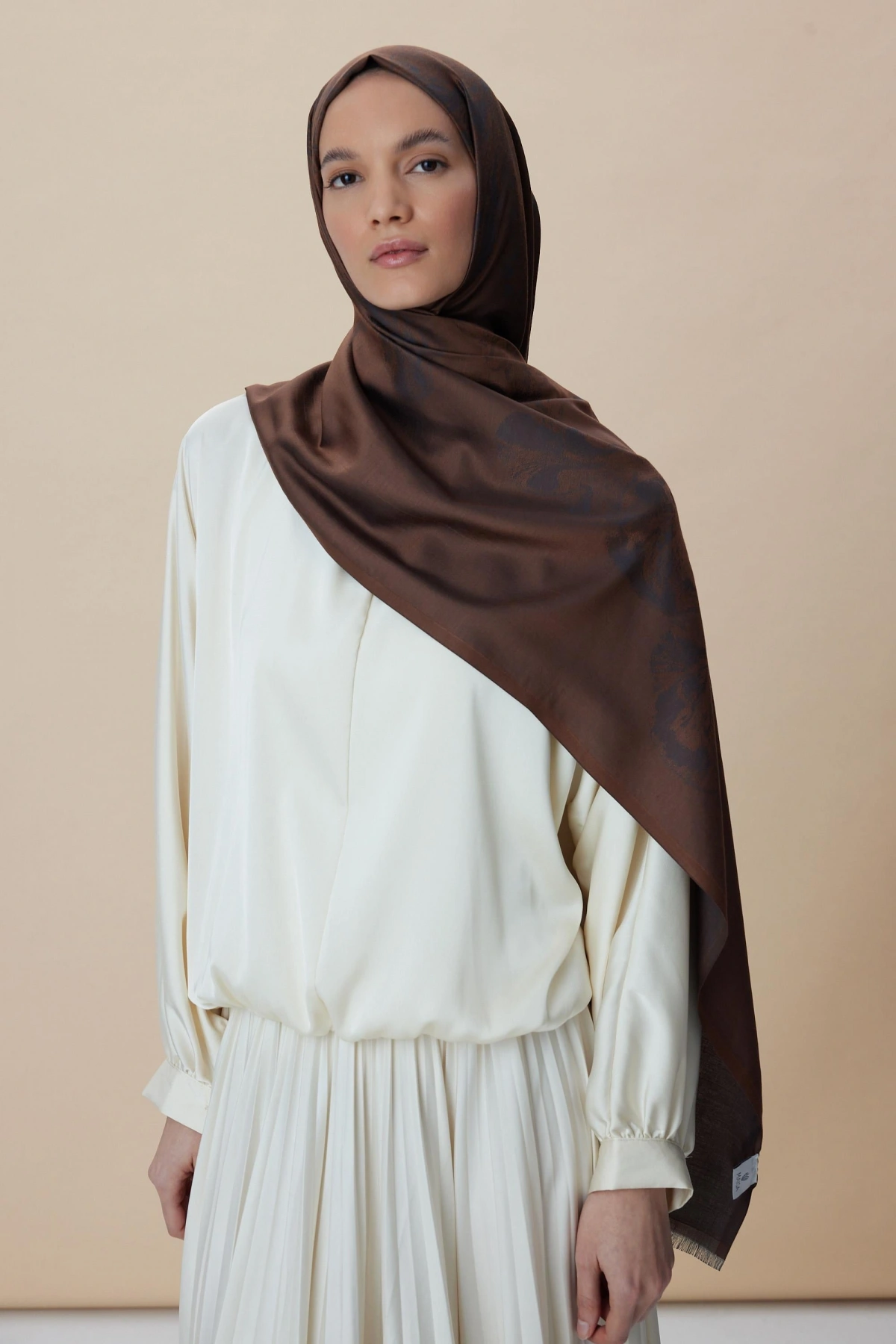 Maisa JADE MODAL İPEK JAKARLI ŞAL 70*200 CM - BAKIR