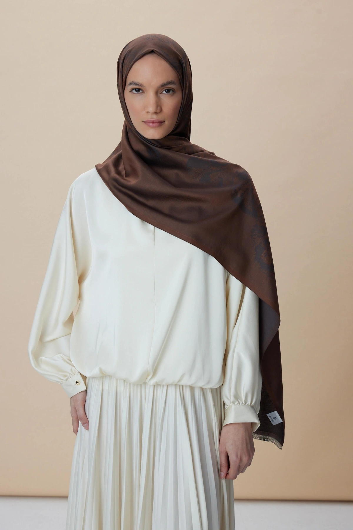 Maisa JADE MODAL İPEK JAKARLI ŞAL 70*200 CM - BAKIR