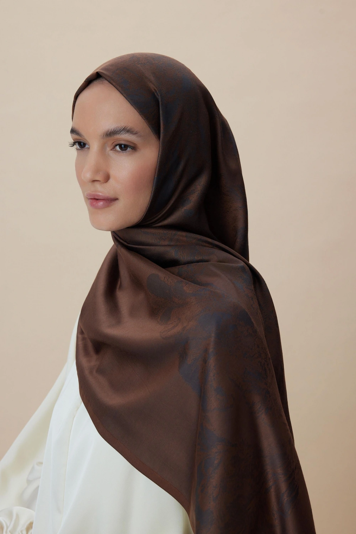 Maisa JADE MODAL İPEK JAKARLI ŞAL 70*200 CM - BAKIR