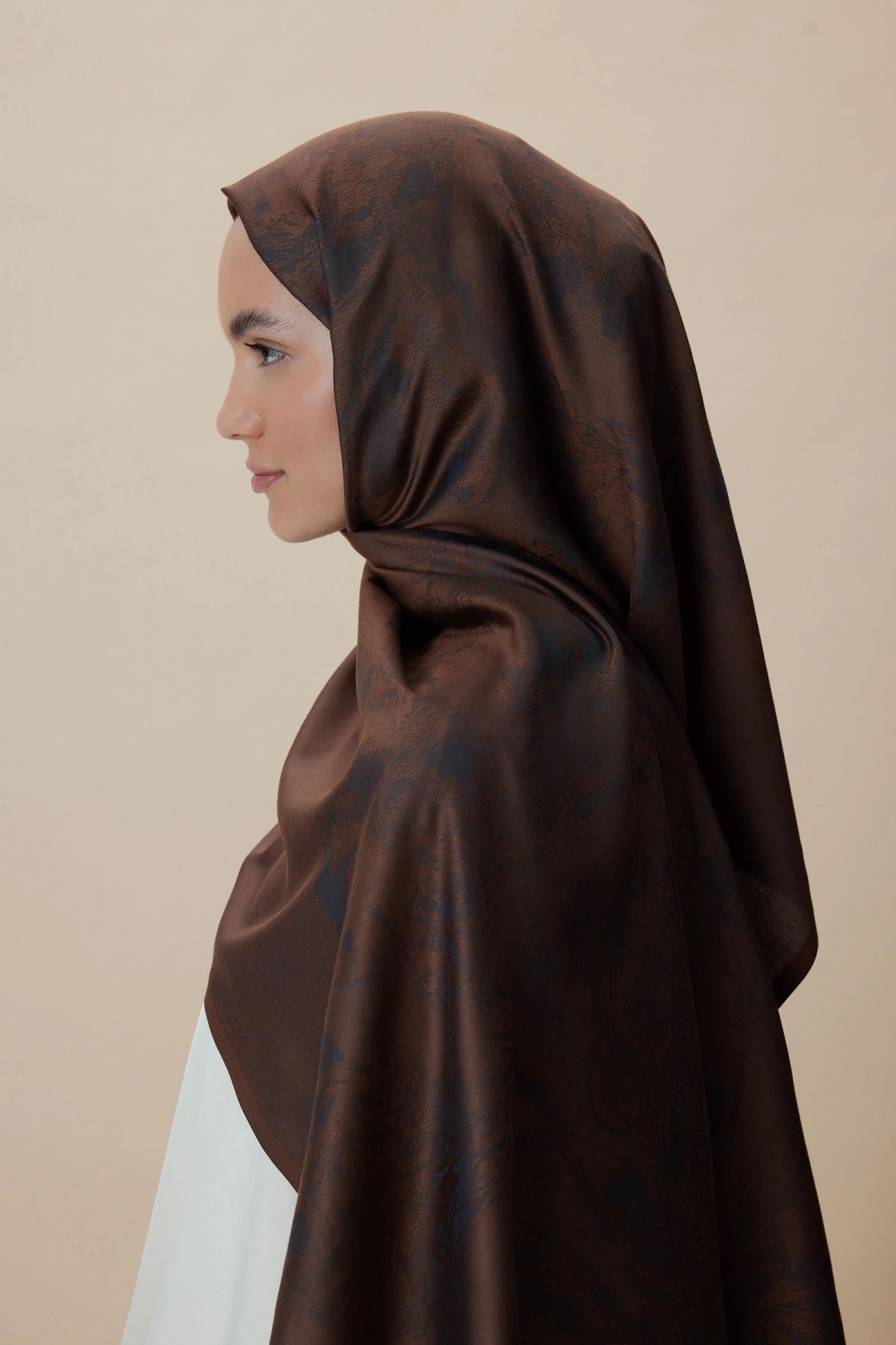 Maisa JADE MODAL İPEK JAKARLI ŞAL 70*200 CM - BAKIR