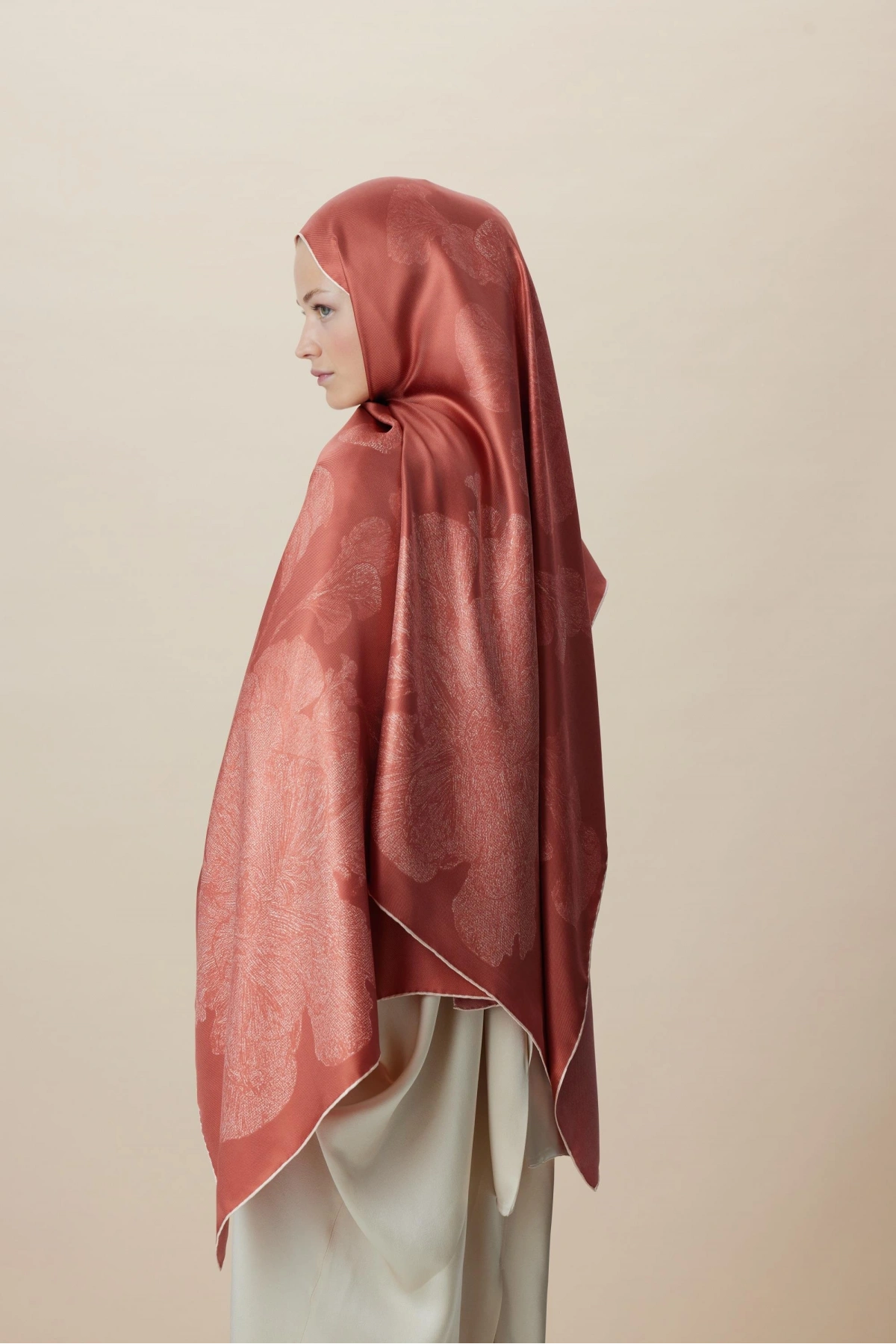 Maisa FARAH MULBERRY İPEK ŞAL 70*190 - GÜL KURUSU