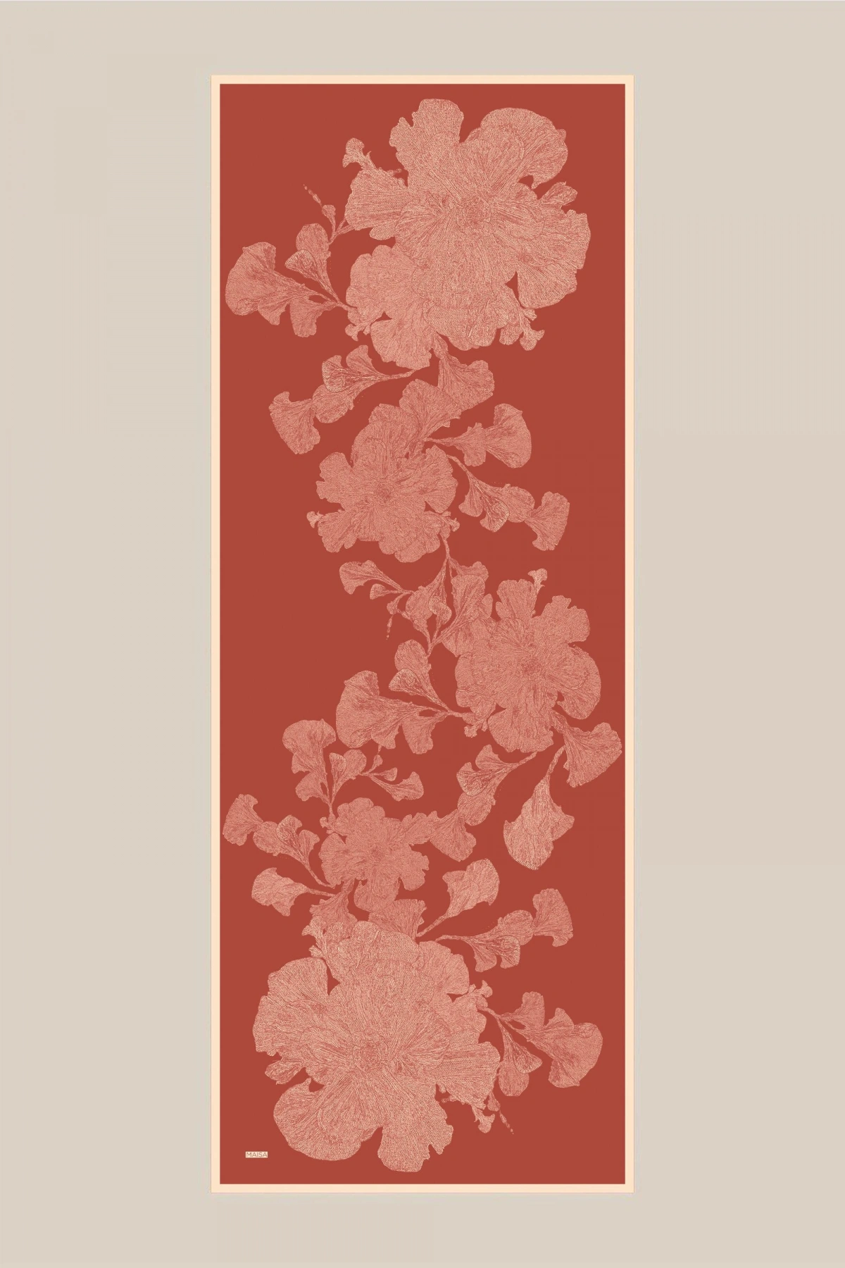 Maisa FARAH MULBERRY İPEK ŞAL 70*190 - GÜL KURUSU