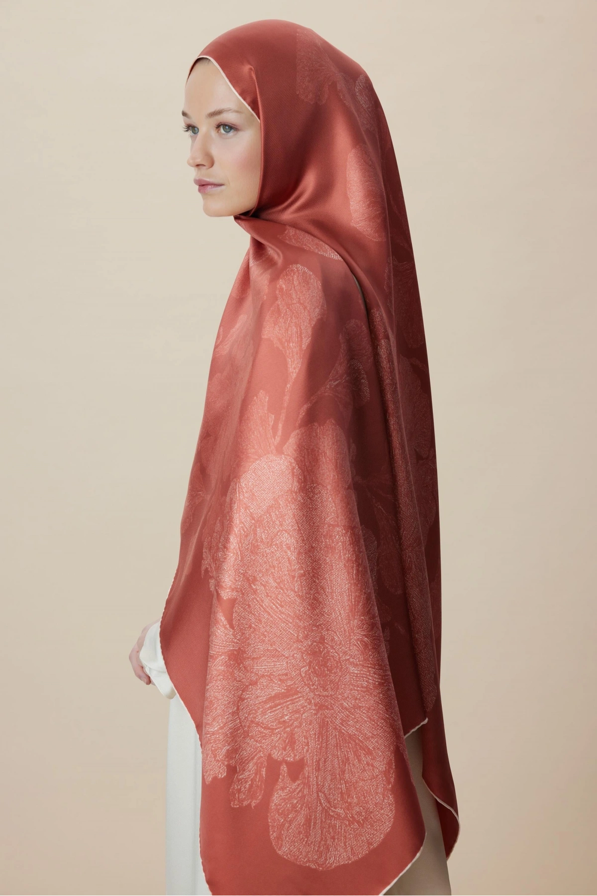 Maisa FARAH MULBERRY İPEK ŞAL 70*190 - GÜL KURUSU