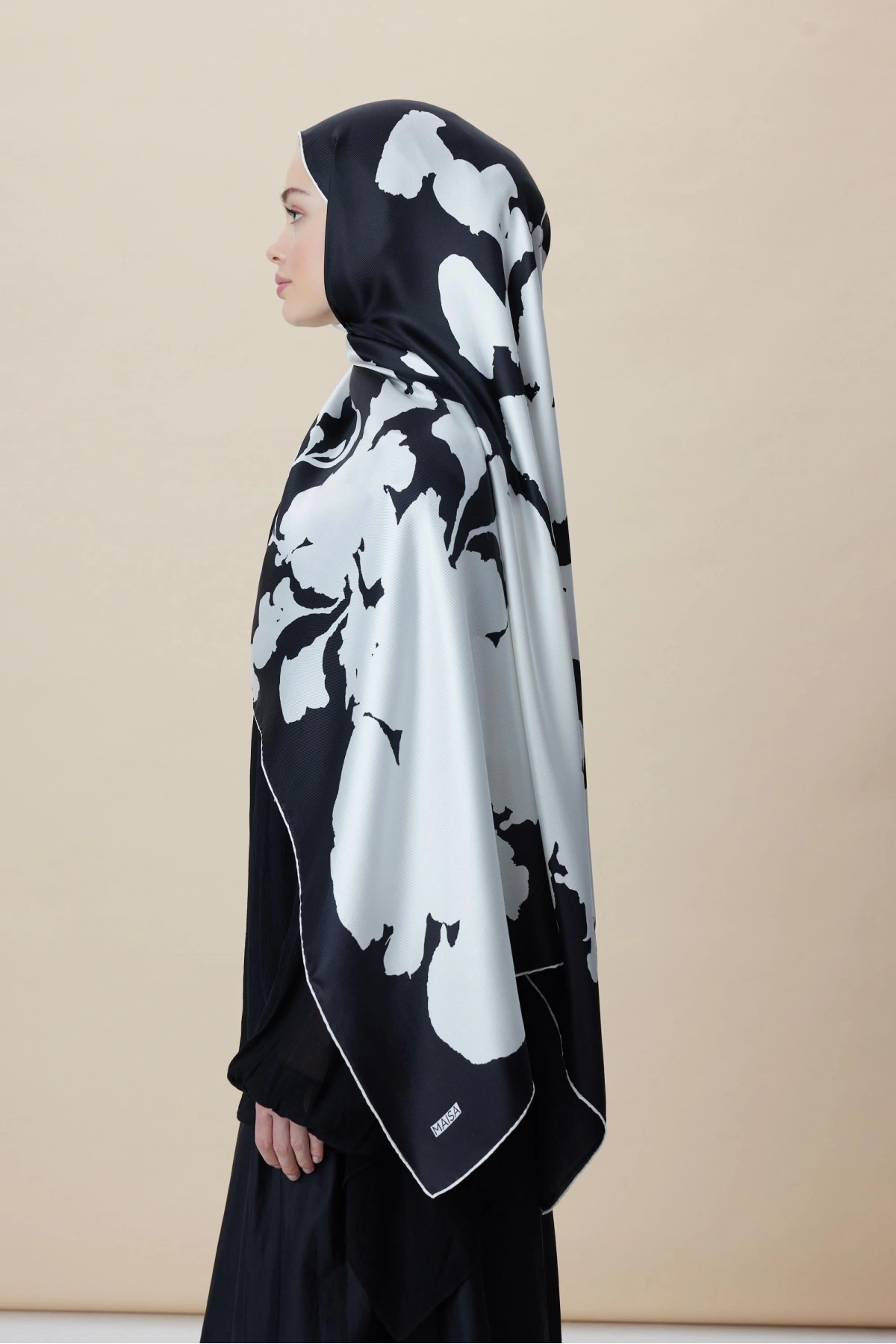 Maisa FARAH MULBERRY İPEK ŞAL 70*190 - K.BEYAZ