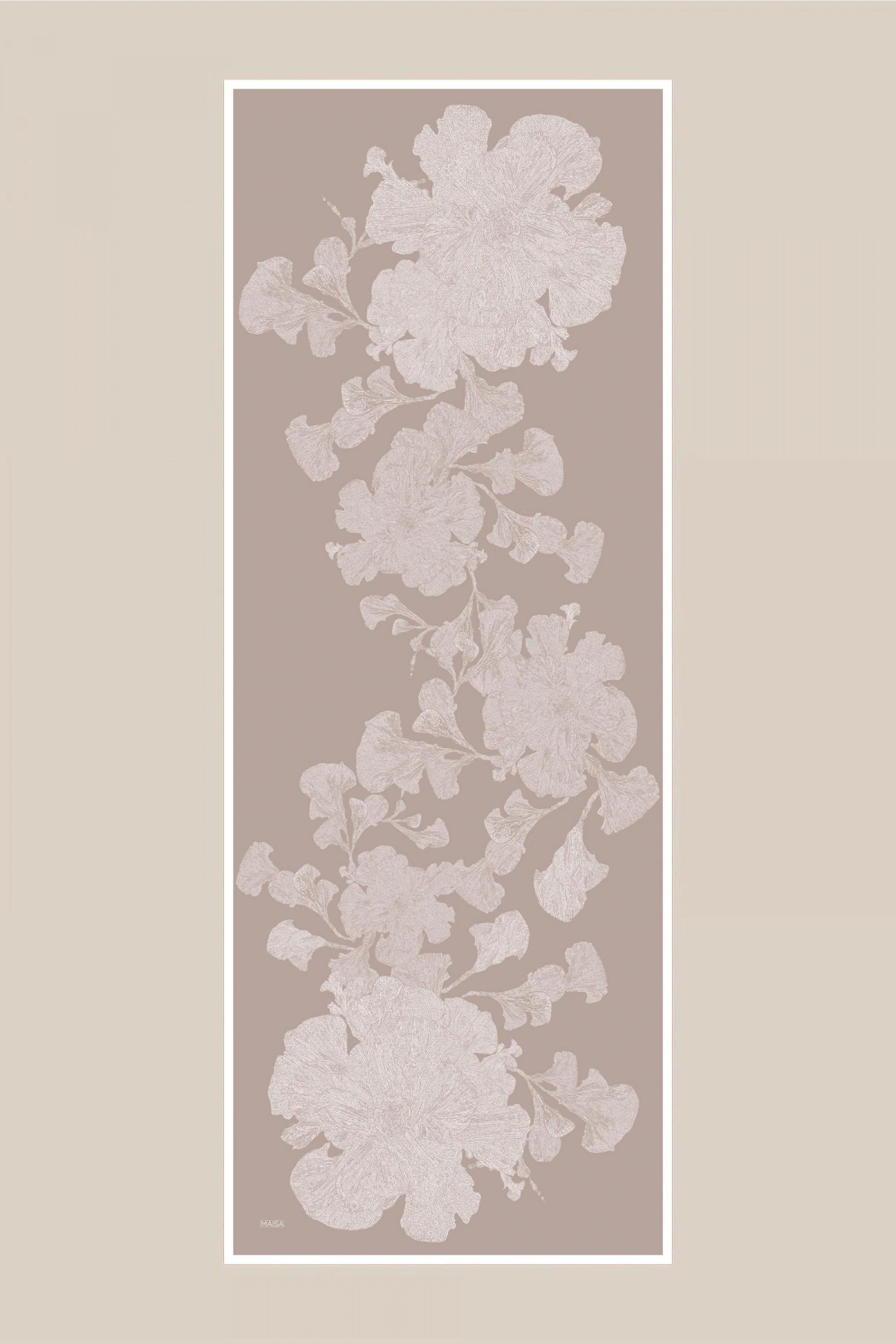 Maisa FARAH MULBERRY İPEK ŞAL 70*190 - VİZON