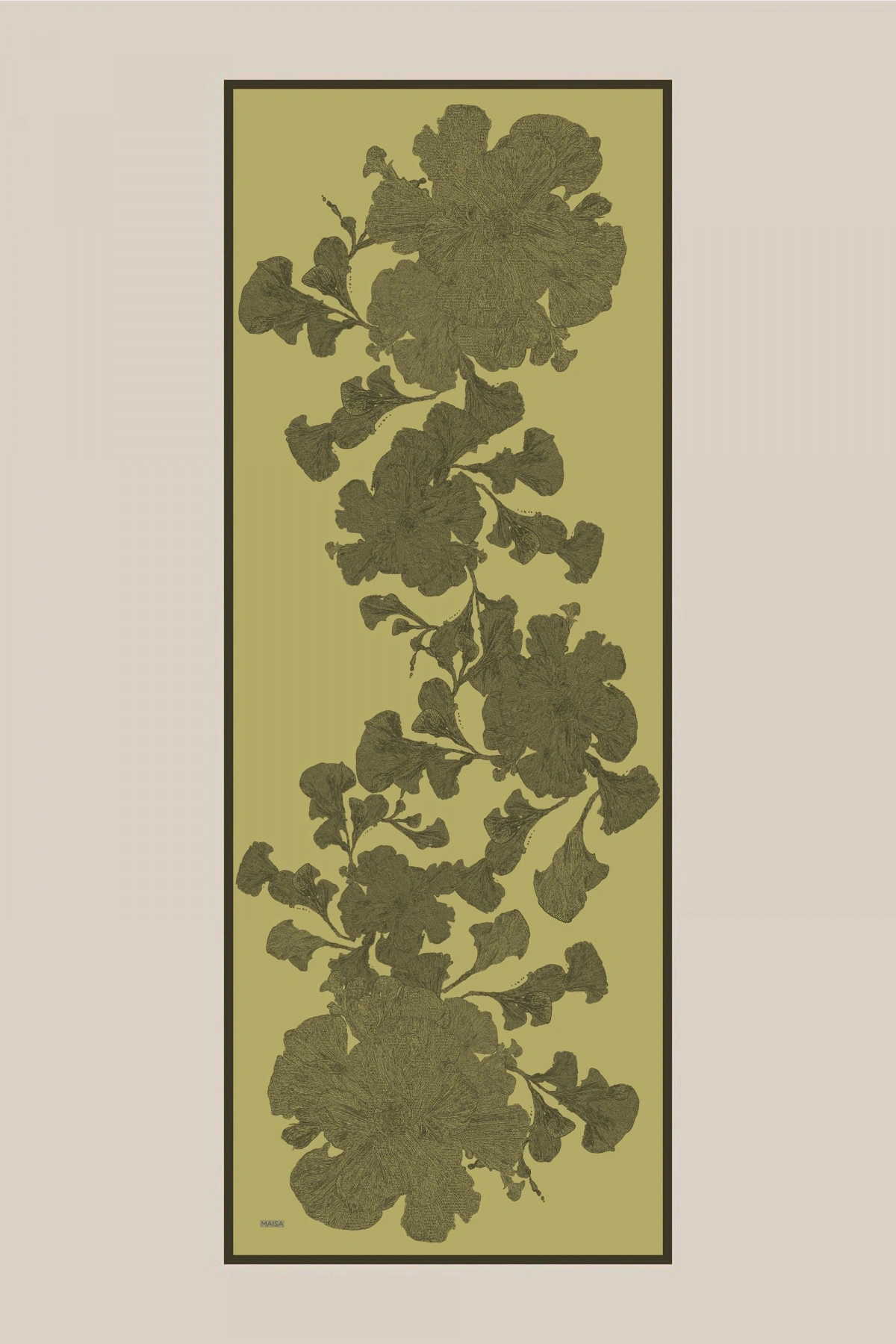 Maisa FARAH MULBERRY İPEK ŞAL 70*190 - HAKİ