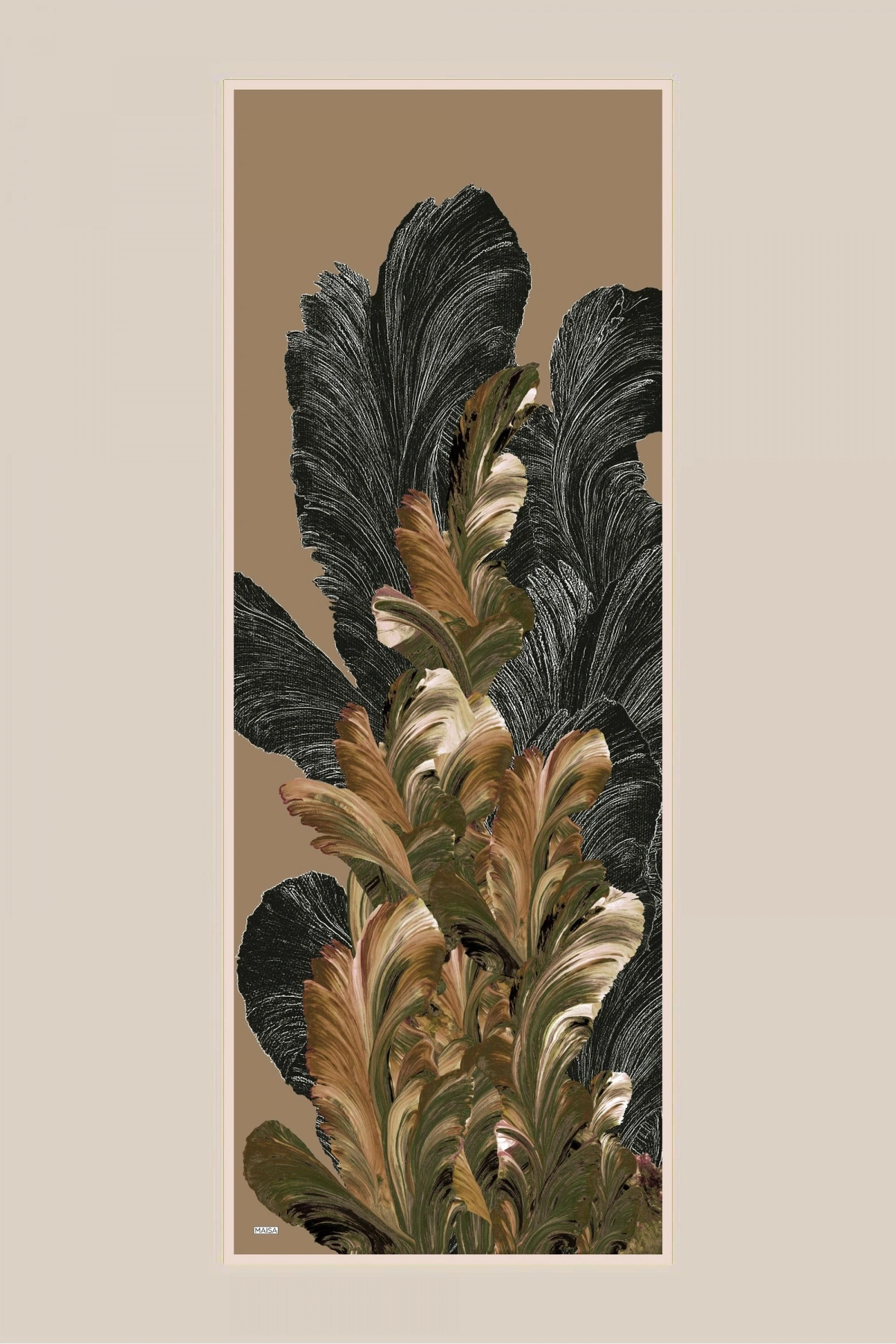 Maisa YAKAMOZ KREP İPEK ŞAL 70*190 CM - HAKİ