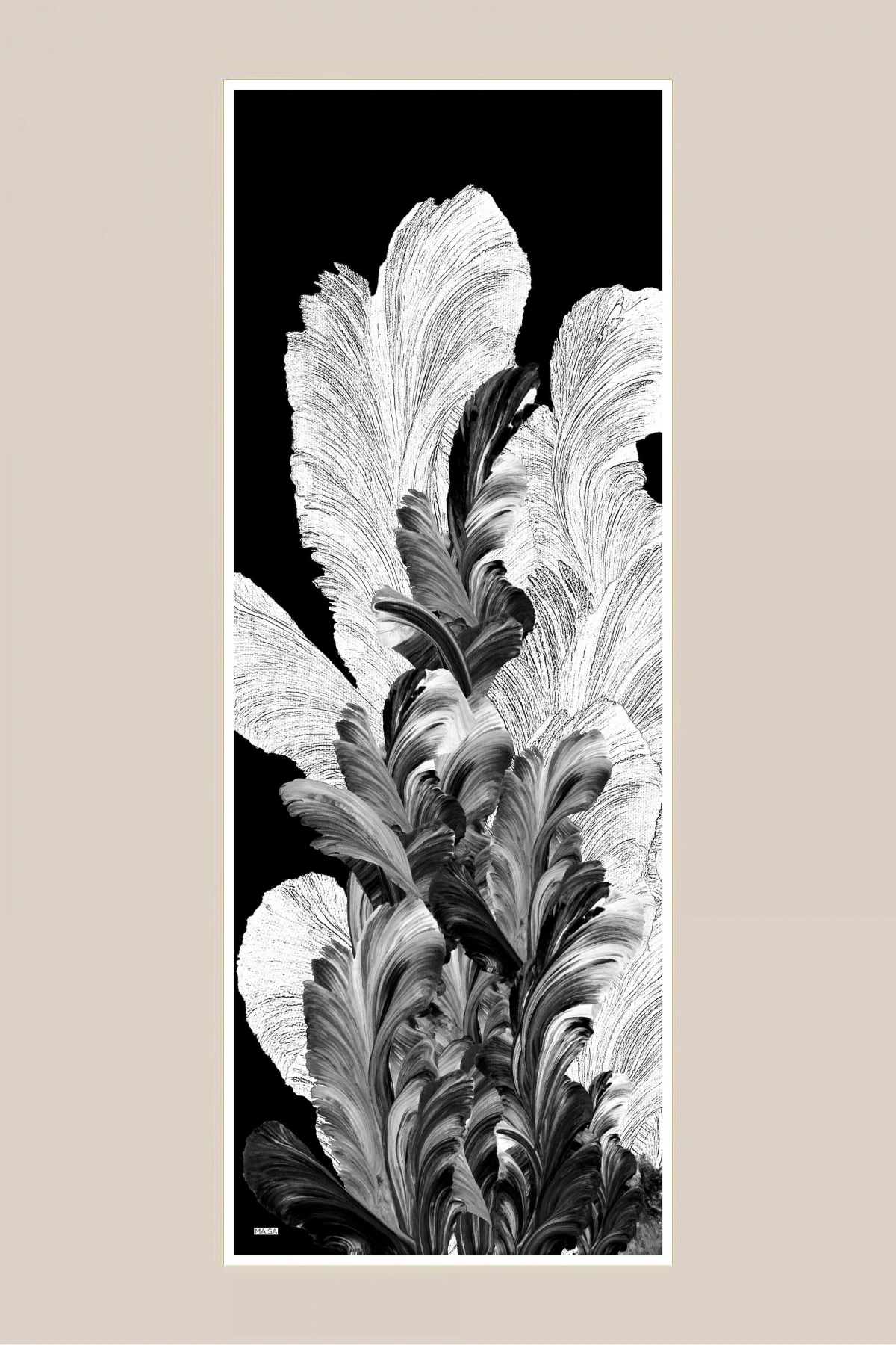 Maisa YAKAMOZ KREP İPEK ŞAL 70*190 CM - SİYAH