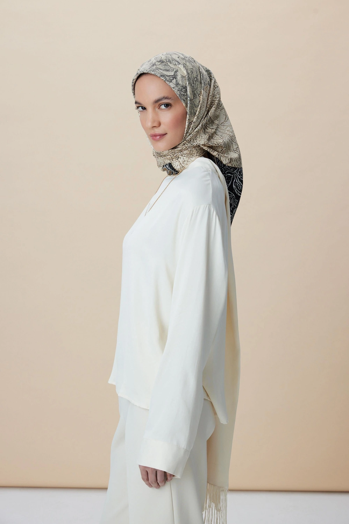 Maisa KÜN MULBERRY İPEK EŞARP 90*90 CM - HAKİ