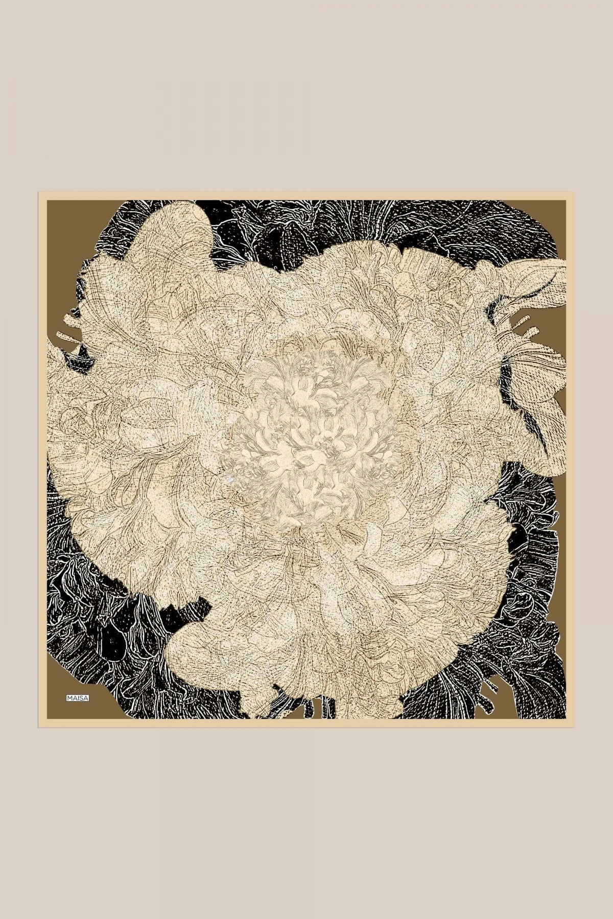 Maisa KÜN MULBERRY İPEK EŞARP 90*90 CM - HAKİ