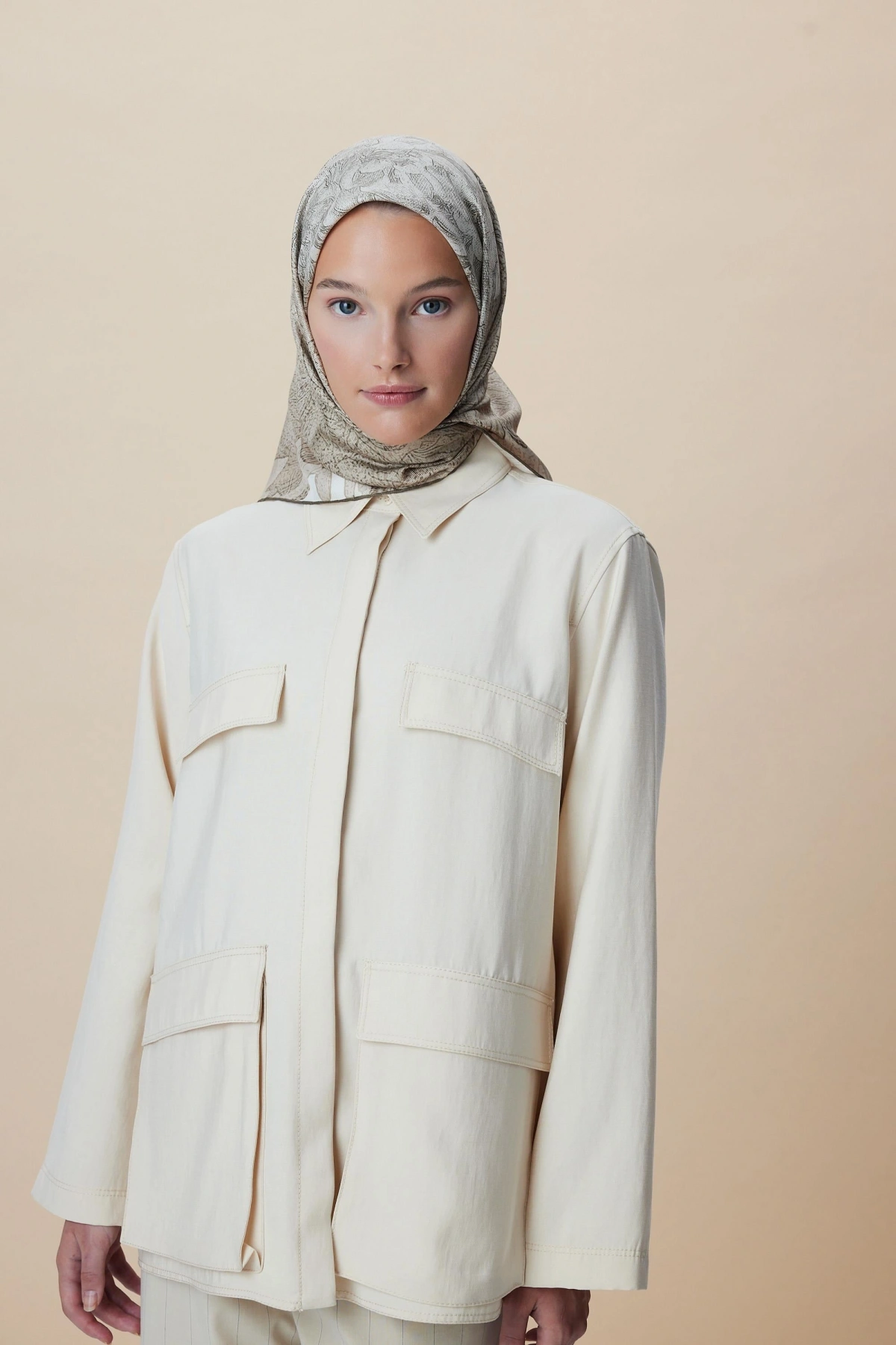 Maisa KÜN MULBERRY İPEK EŞARP 90*90 CM - VİZON