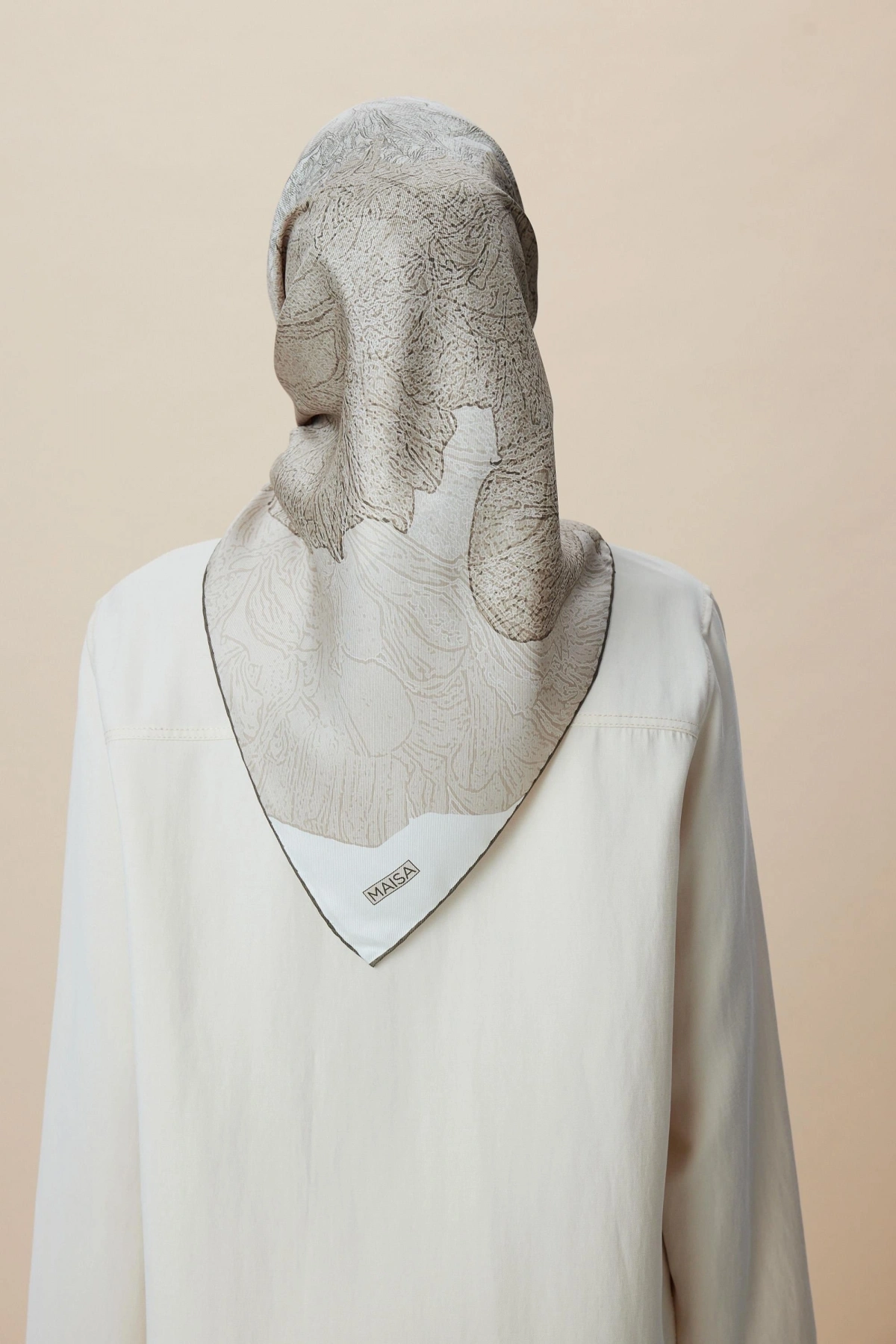 Maisa KÜN MULBERRY İPEK EŞARP 90*90 CM - VİZON