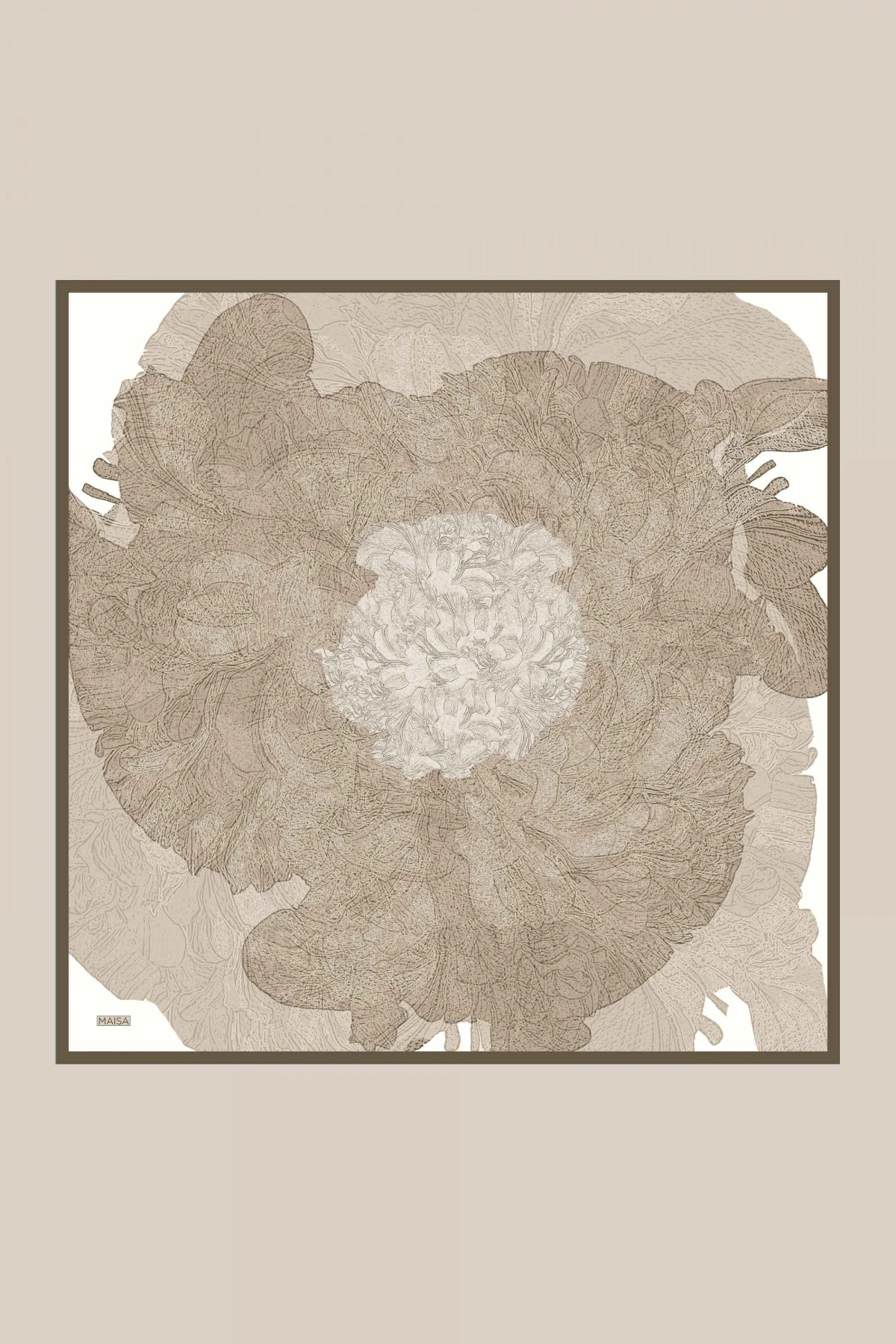 Maisa KÜN MULBERRY İPEK EŞARP 90*90 CM - VİZON