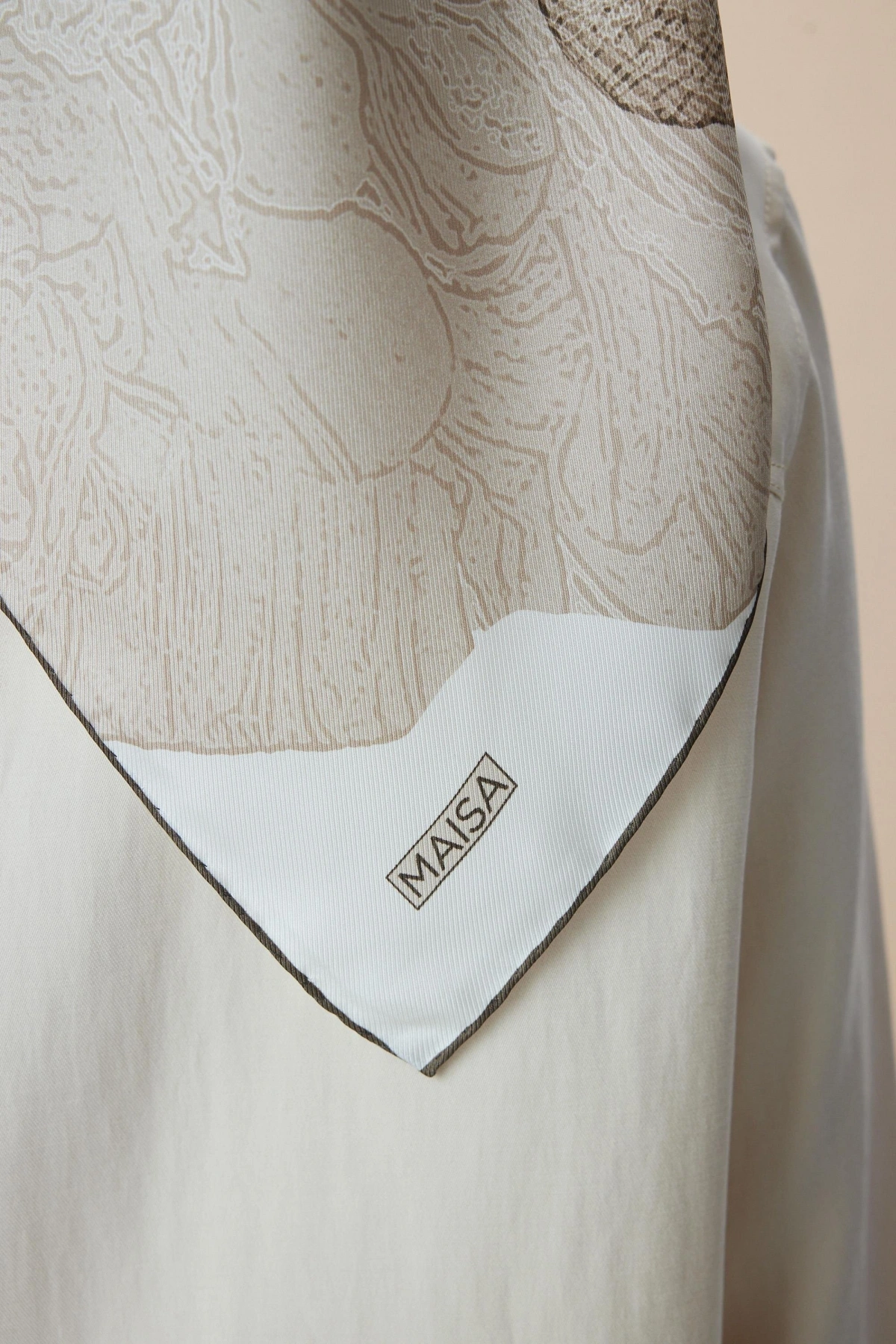 Maisa KÜN MULBERRY İPEK EŞARP 90*90 CM - VİZON