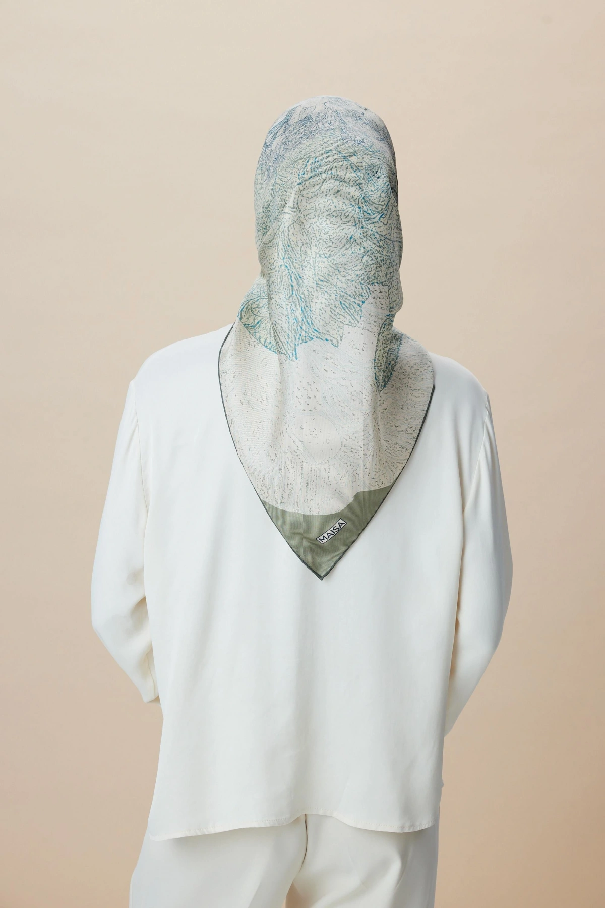 Maisa KÜN MULBERRY İPEK EŞARP 90*90 CM - YEŞİL