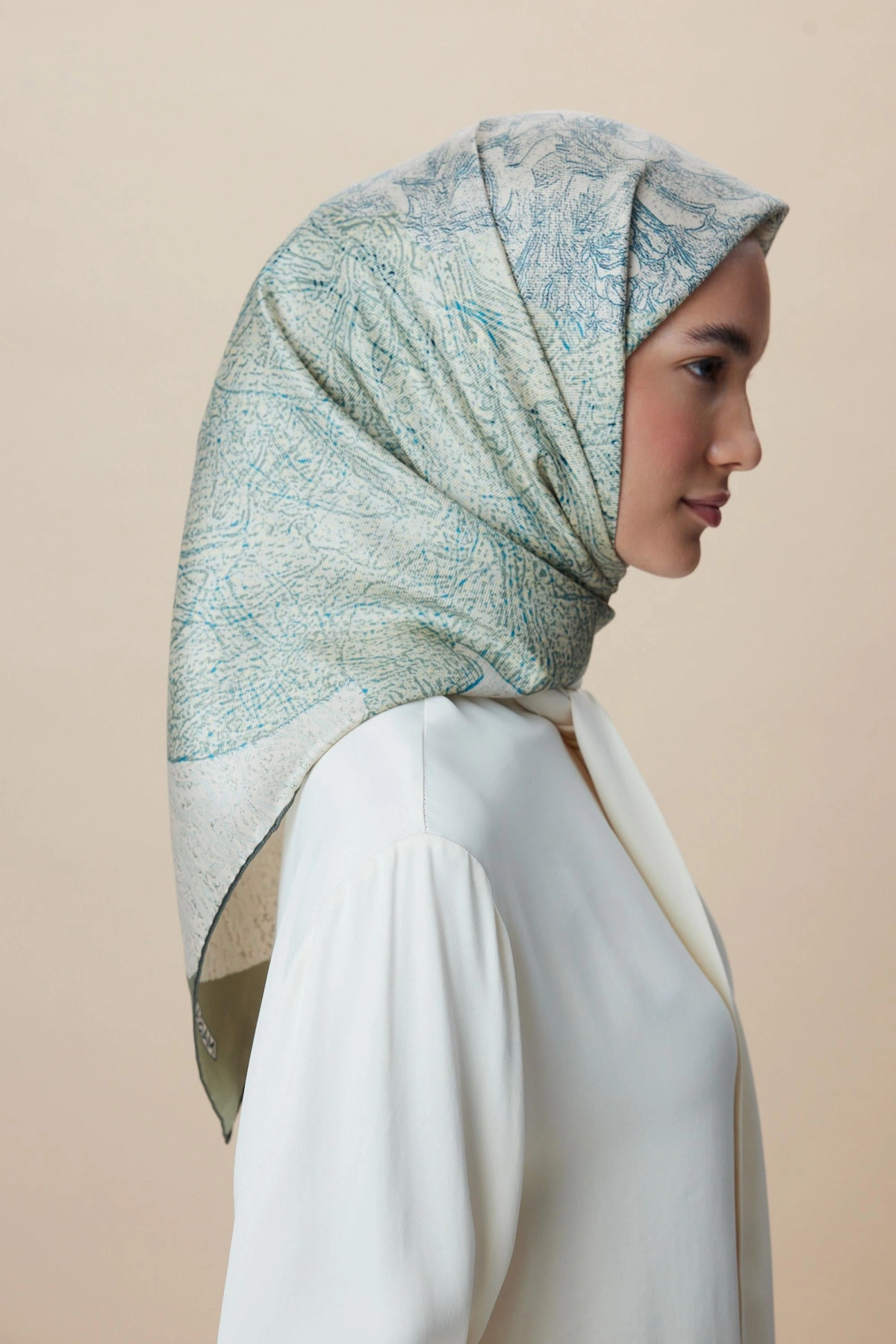 Maisa KÜN MULBERRY İPEK EŞARP 90*90 CM - YEŞİL