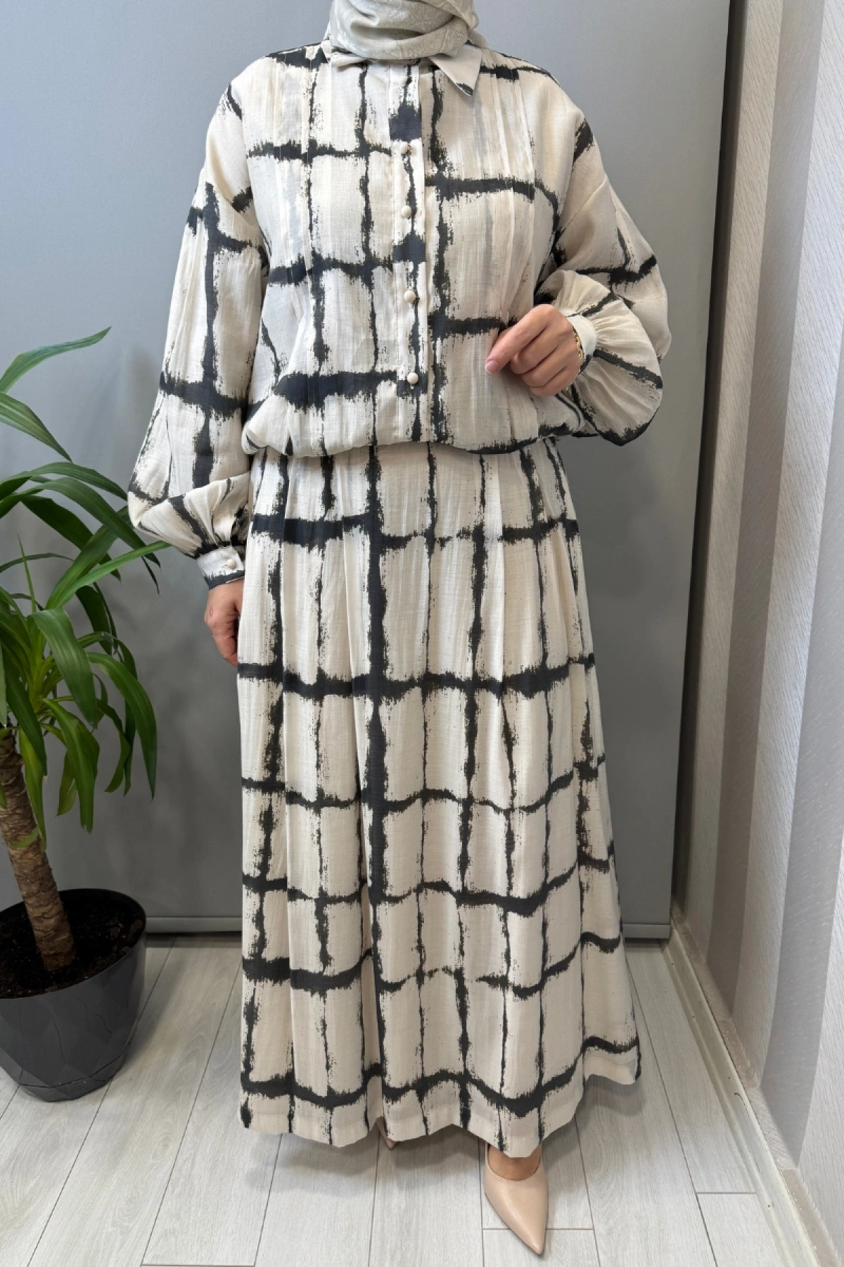 Clande Doğal Kumaş Takım Bej 2601-3013 (2015)