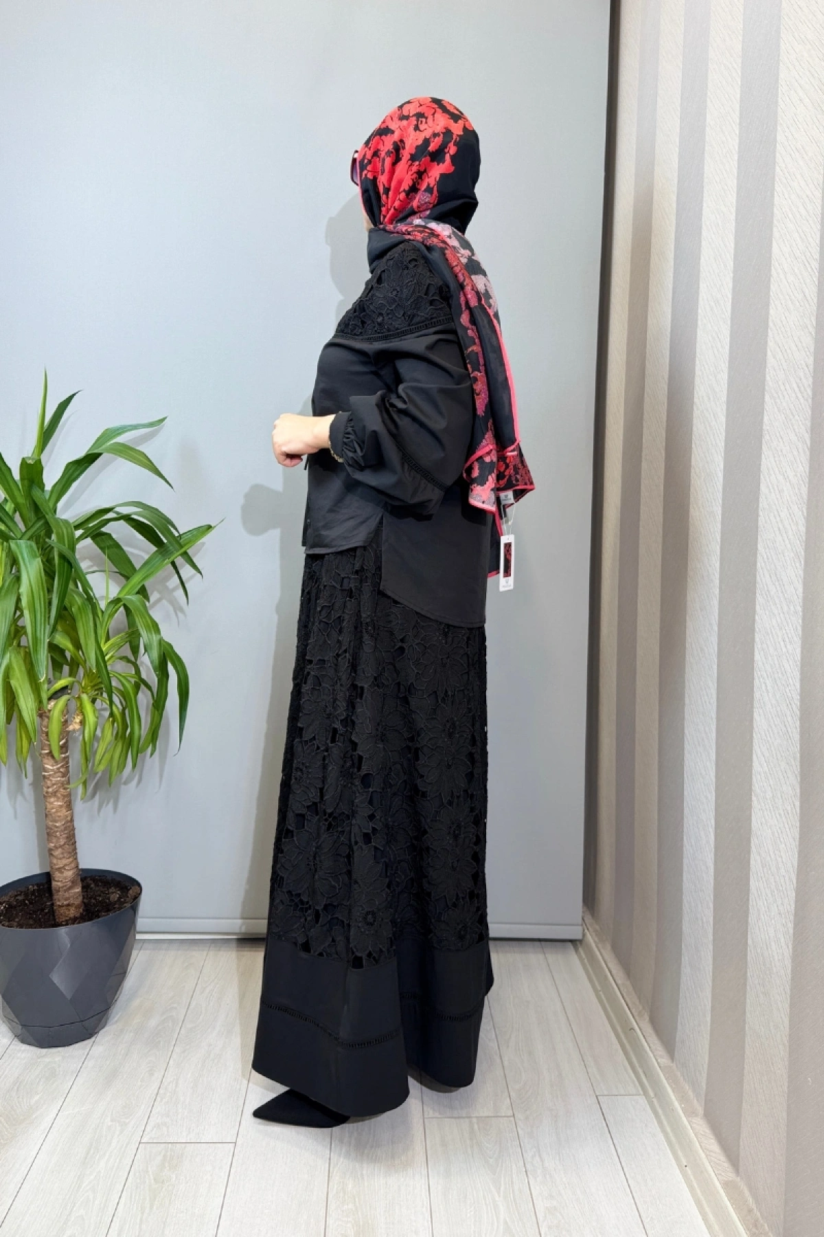 Clande Güpür Detaylı Takım Siyah 2601-3014 (2013)