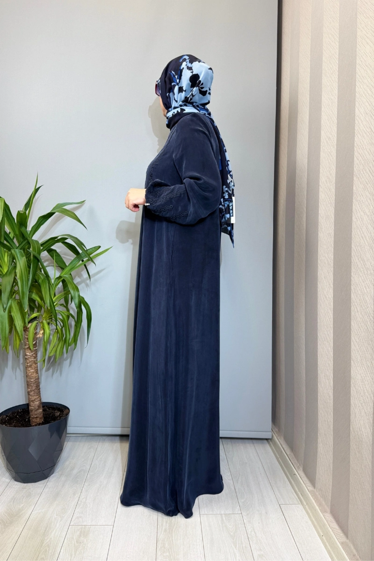 Miss Dalida Nakış Detaylı Elbise Lacivert T26Y-4015