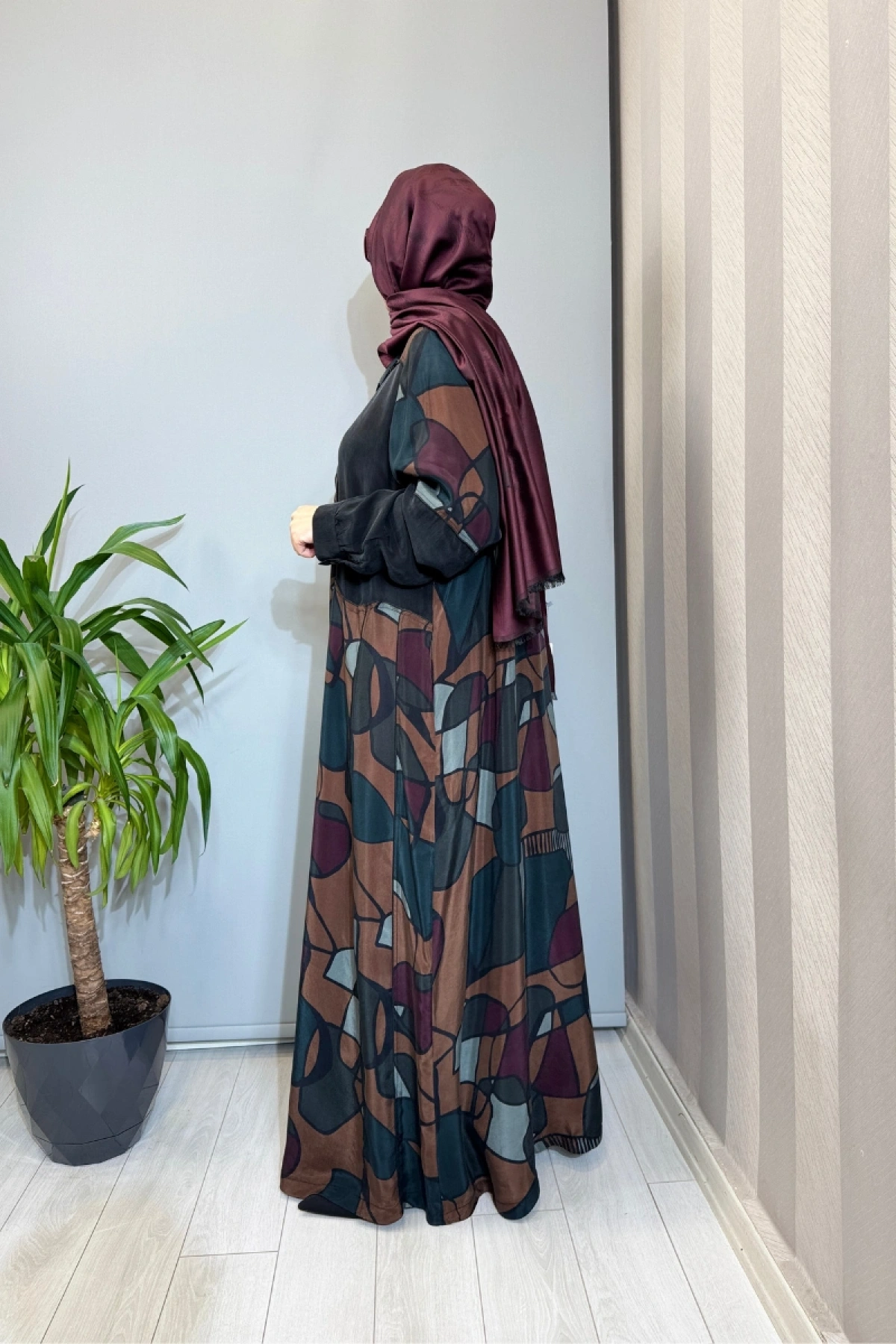 Misswhence Büyük Beden Cupro İpek Elbise Siyah V2576