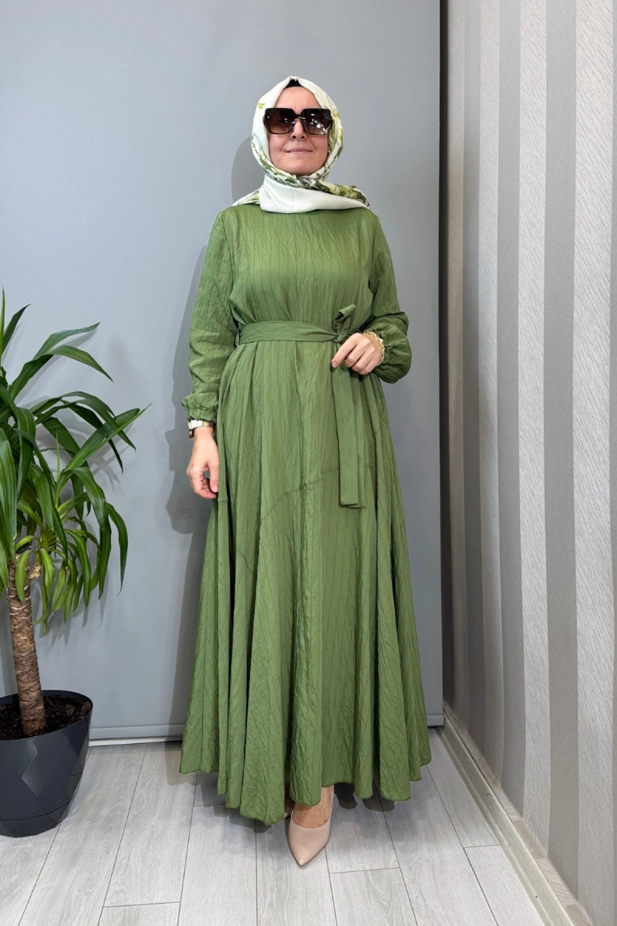 Misswhence Viscon Elbise Yeşil 39844