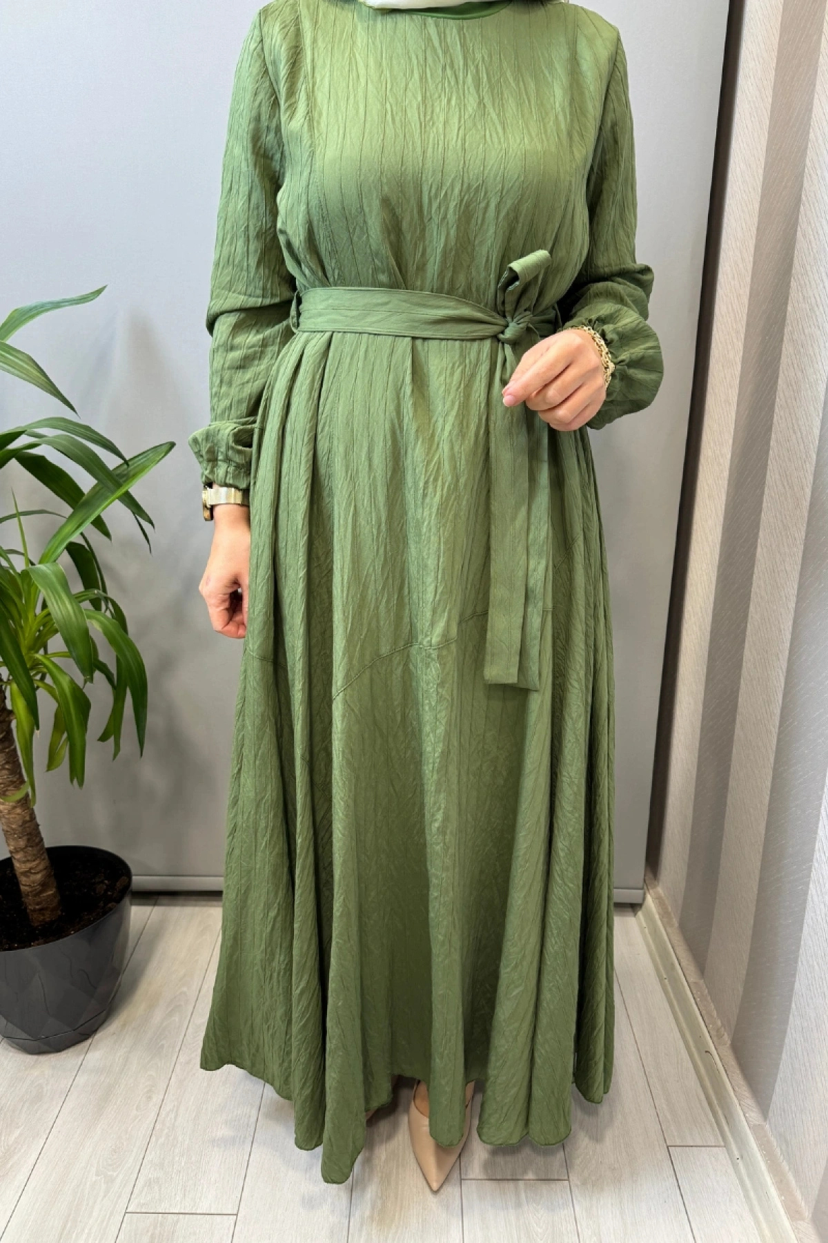 Misswhence Viscon Elbise Yeşil 39844