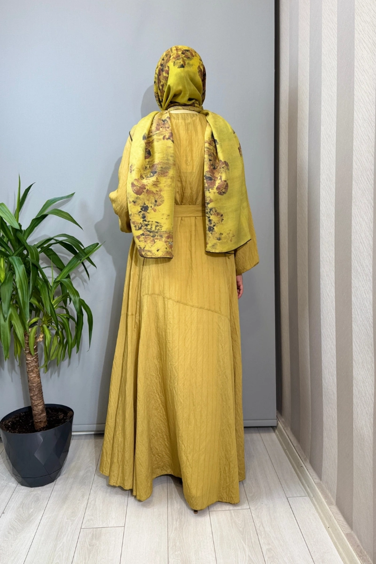 Misswhence Viscon Elbise Sarı 39844