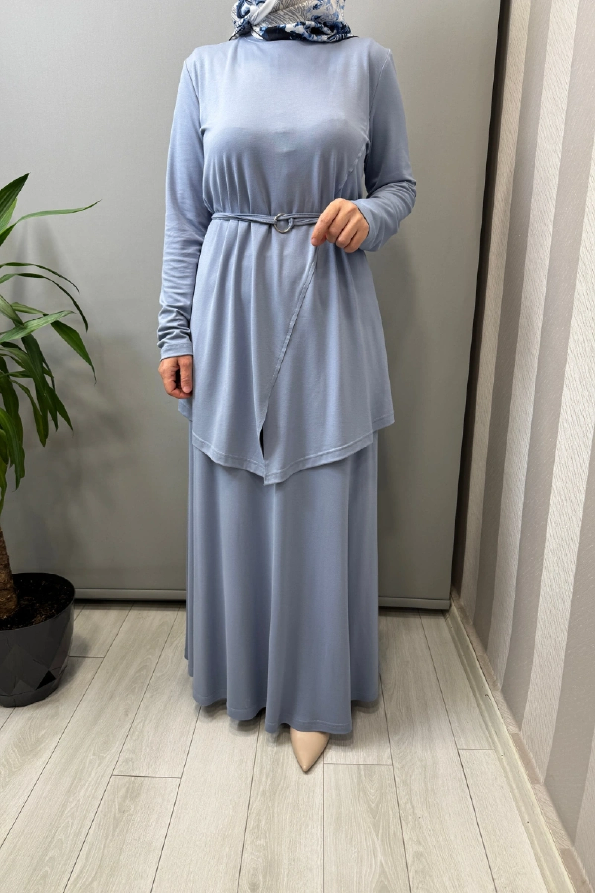 Almarwah Kemer Detaylı Takım Bebe Mavisi 202968