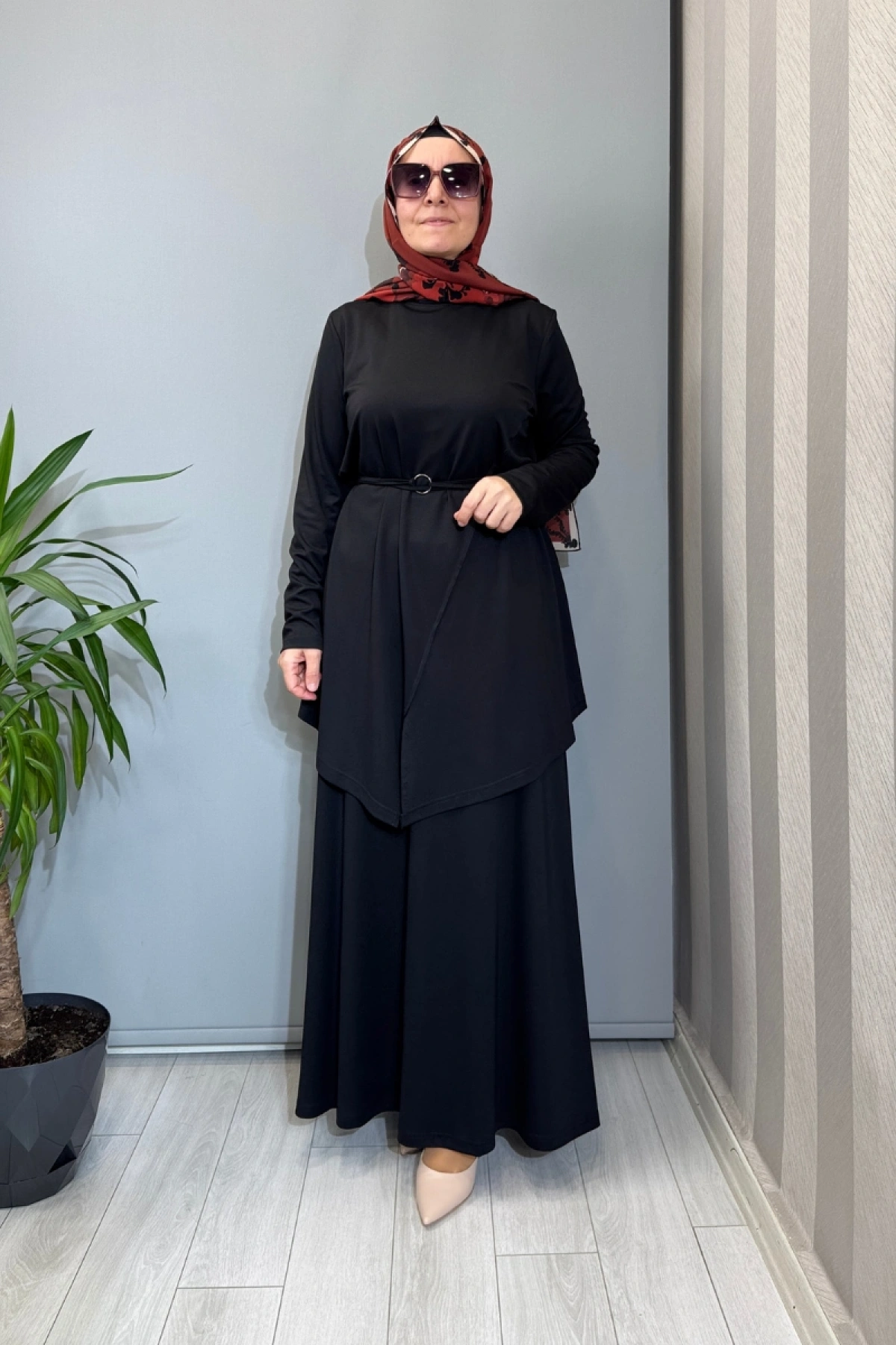 Almarwah Kemer Detaylı Takım Siyah 202968