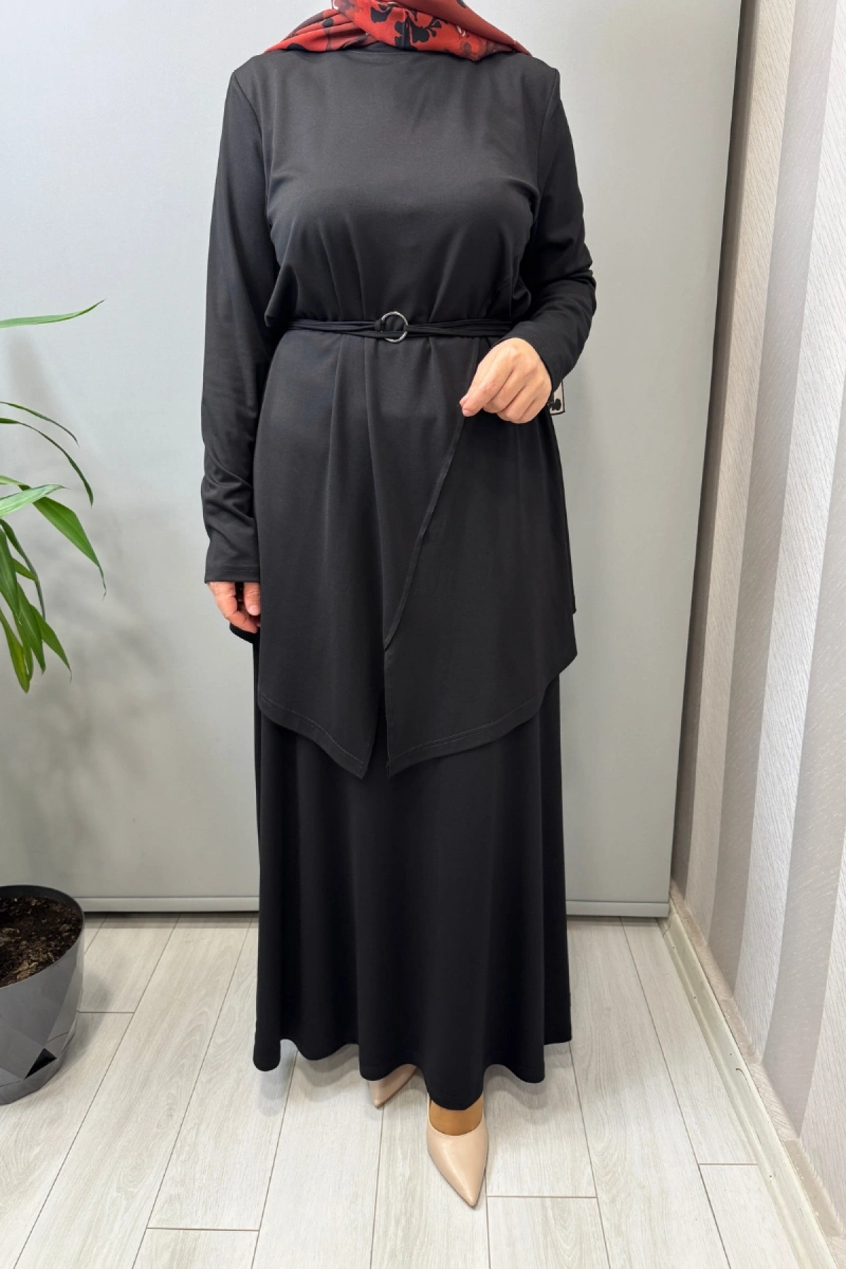 Almarwah Kemer Detaylı Takım Siyah 202968