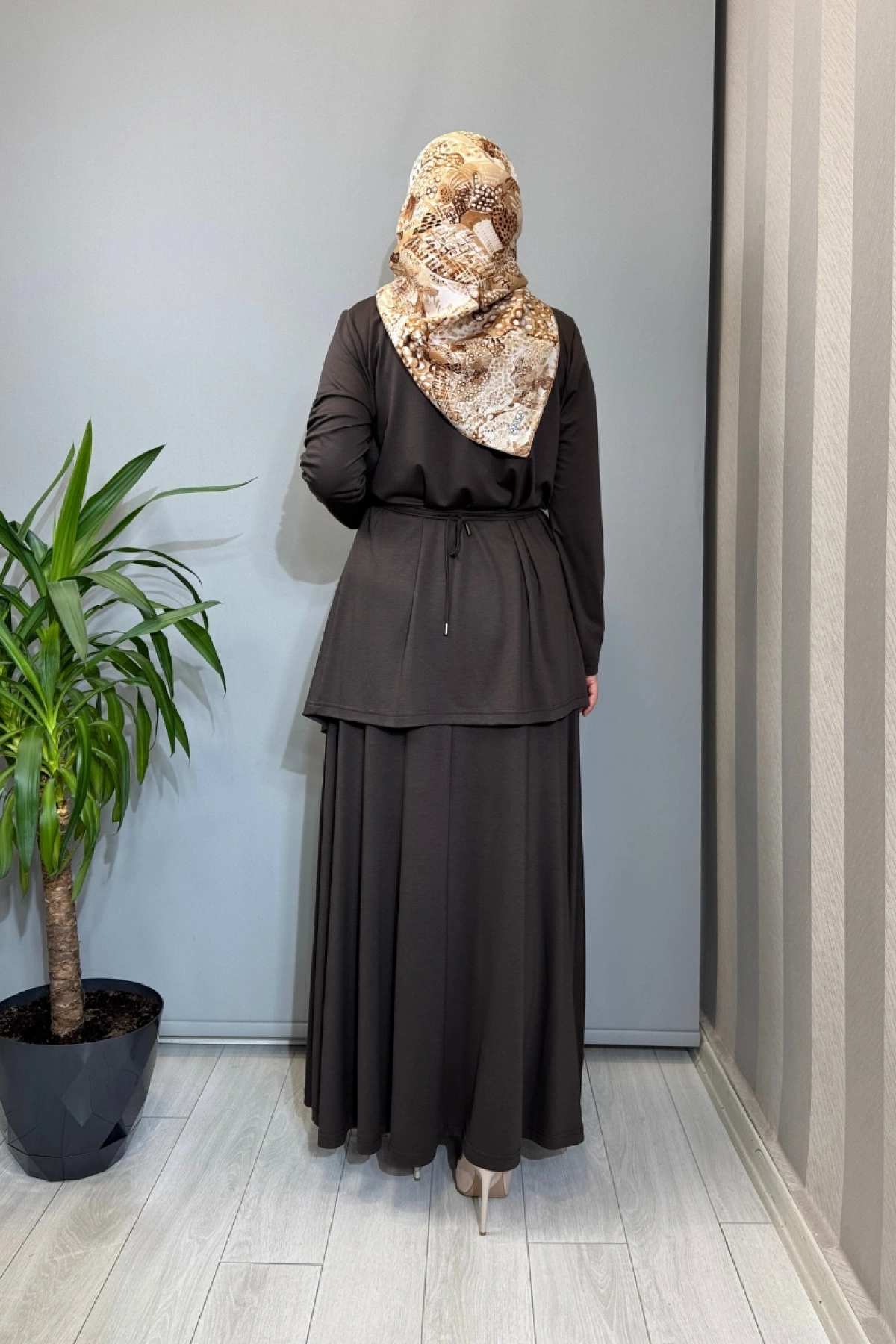 Almarwah Kemer Detaylı Takım Kahve 202968