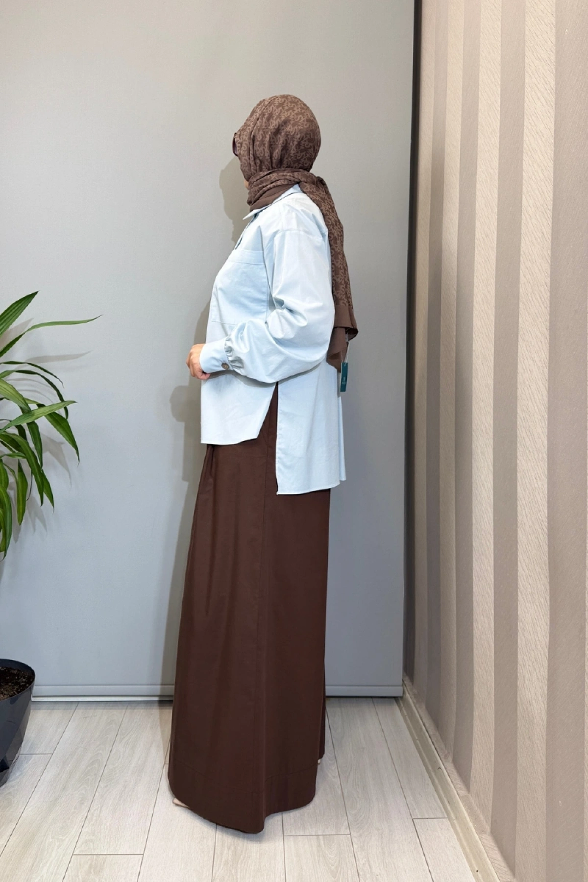 Almarwah Cep Detaylı Poplin Gömlek Bebe Mavisi 101003