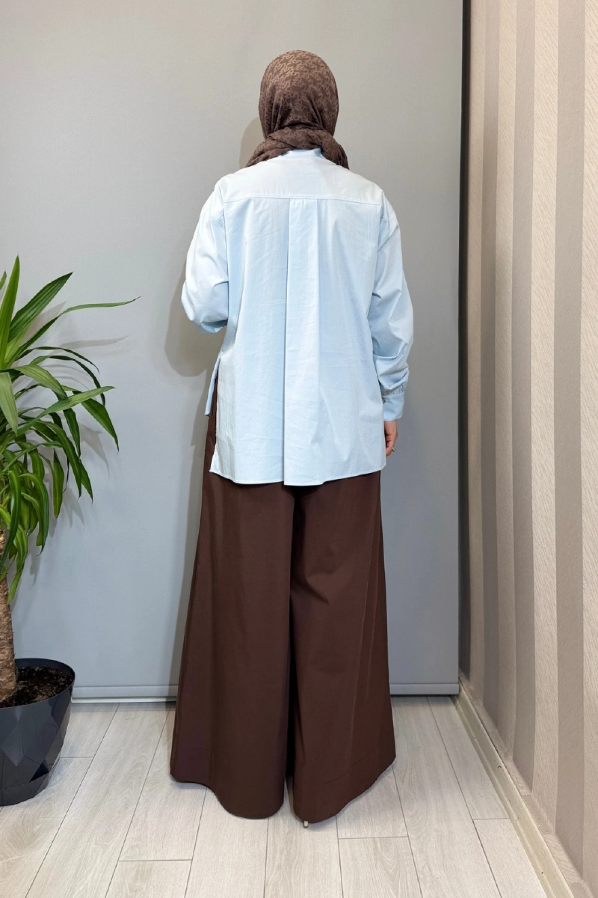 Almarwah Cep Detaylı Poplin Gömlek Bebe Mavisi 101003