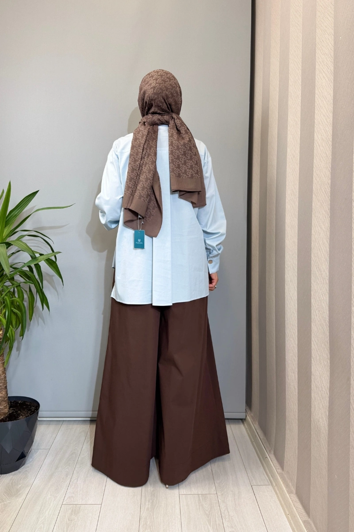 Almarwah Cep Detaylı Poplin Gömlek Bebe Mavisi 101003