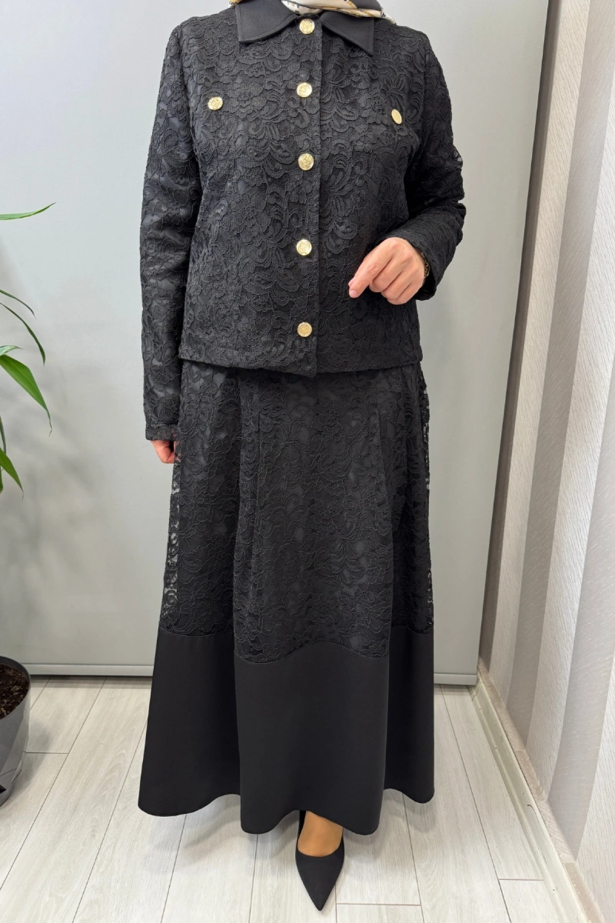 Ghisa Dantel Detaylı Detaylı Takım Siyah 3610T9275