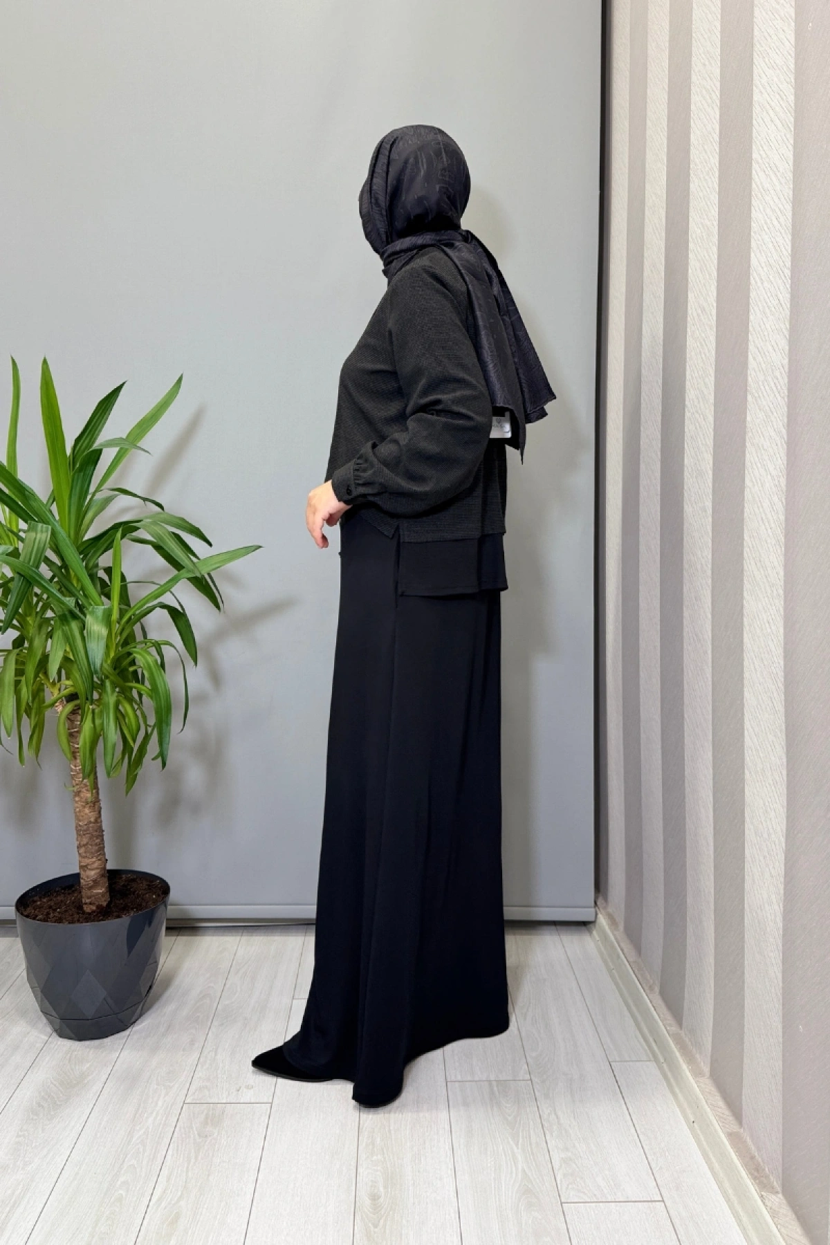 Almarwah Aksesuar Detaylı Elbise Siyah 202927